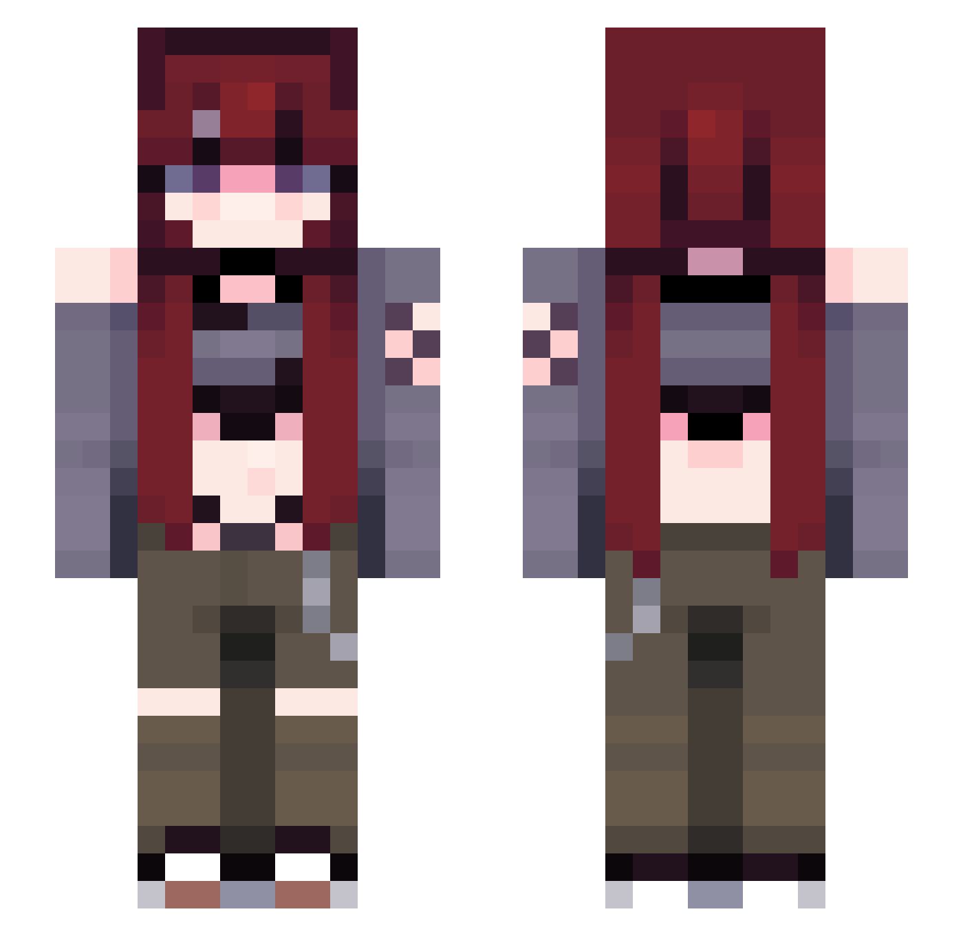 Sleepy_Gamer001 Minecraft skin, front and back view