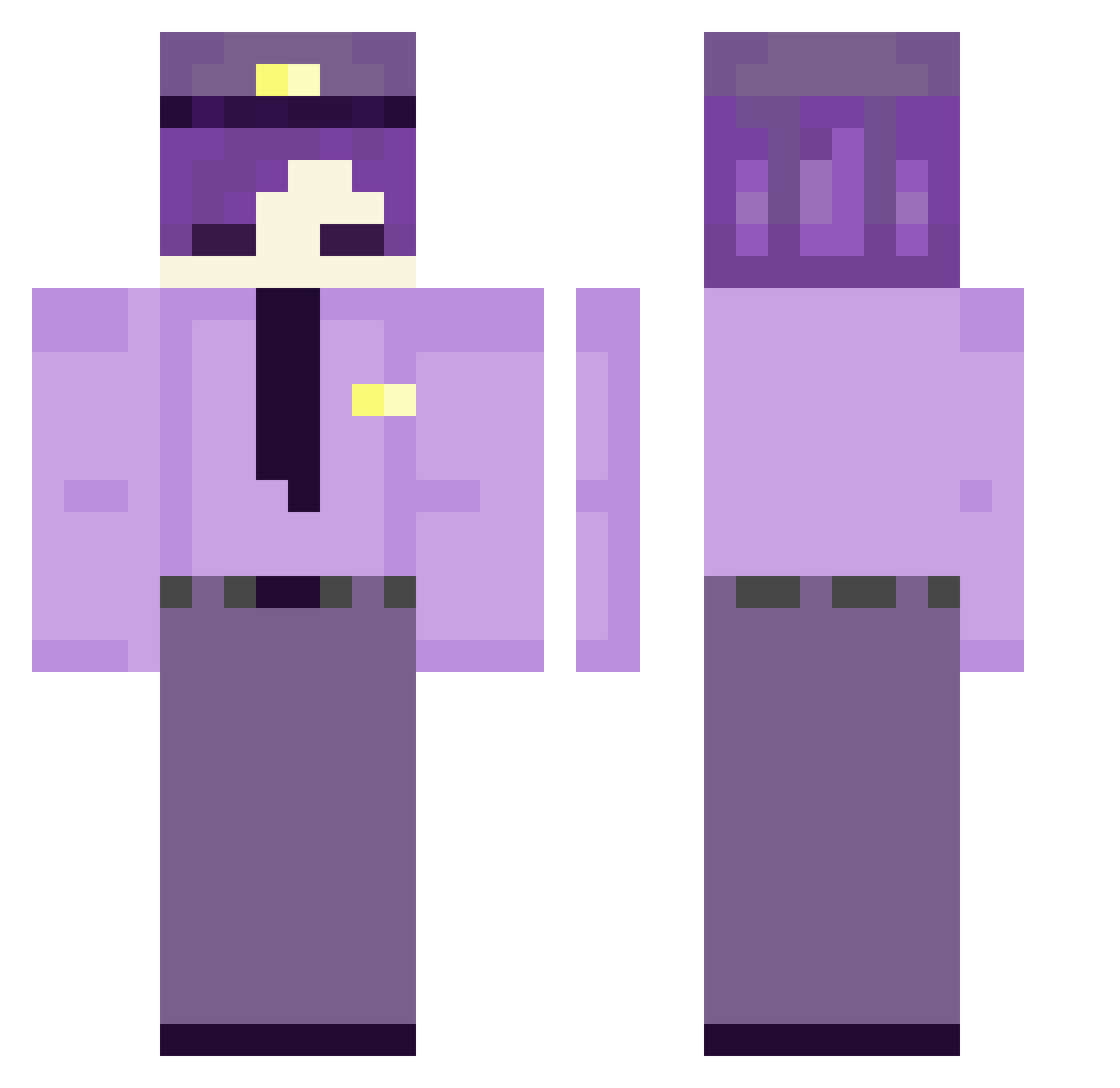 pichupunch0906 Minecraft skin, front and back view