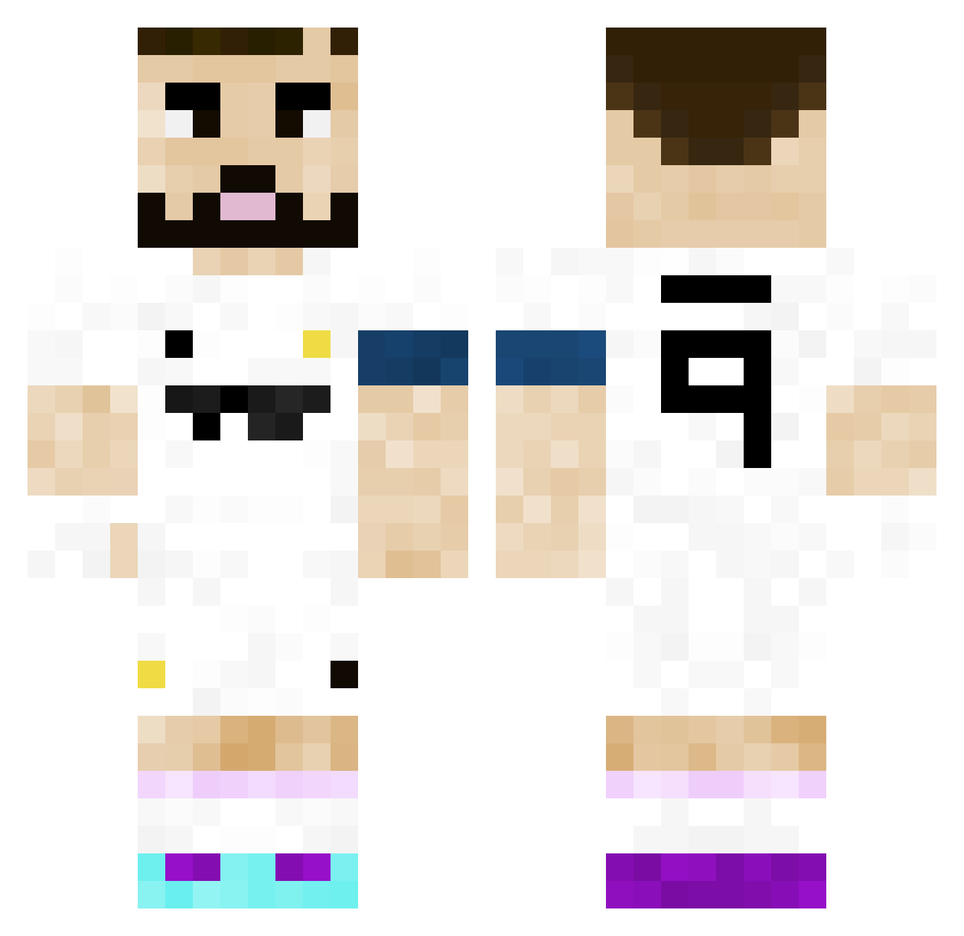 Awwwwwwwy Minecraft skin, front and back view