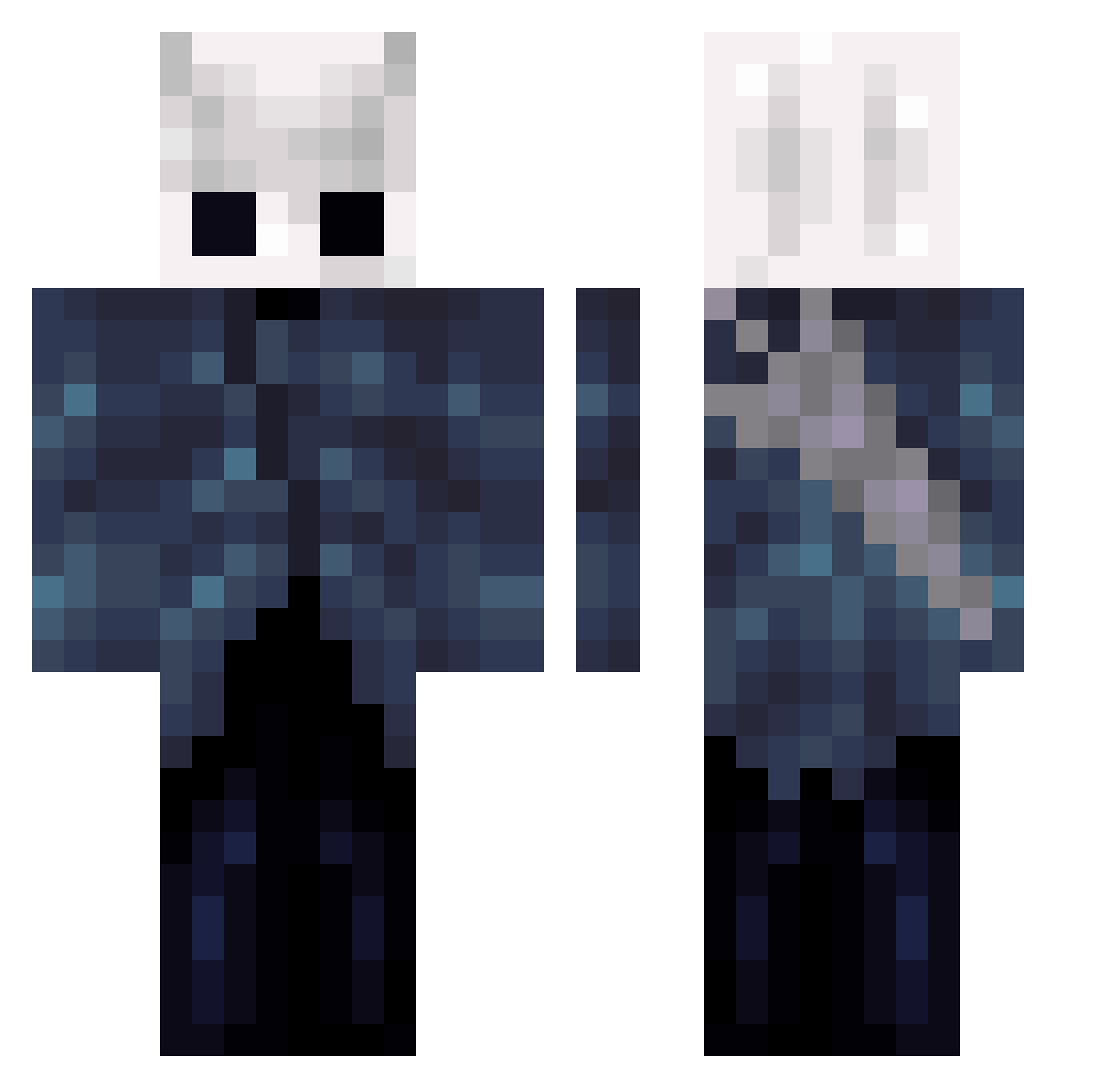 Azure_Delusion Minecraft skin, front and back view