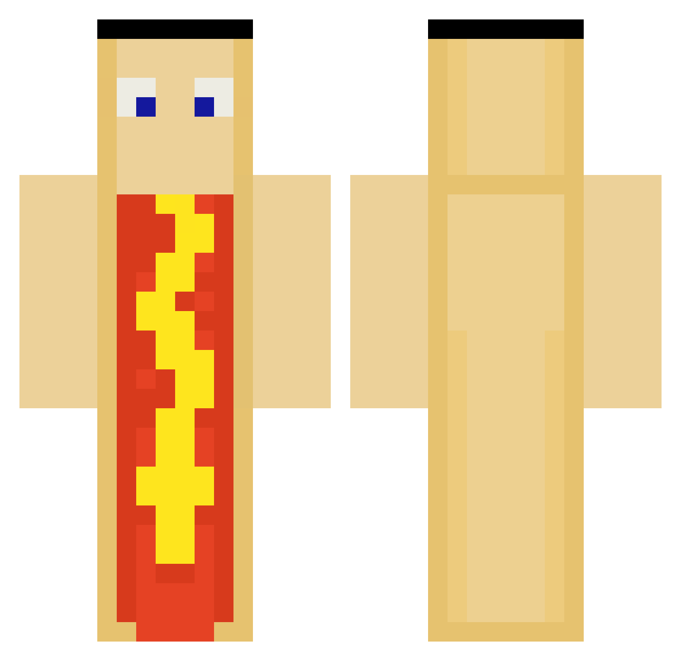 SpicyKorean Minecraft skin, front and back view