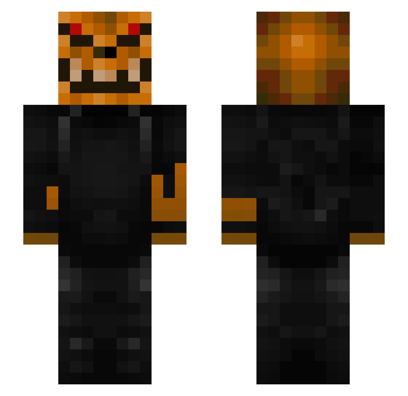 Enzivxry Minecraft skin, front and back view