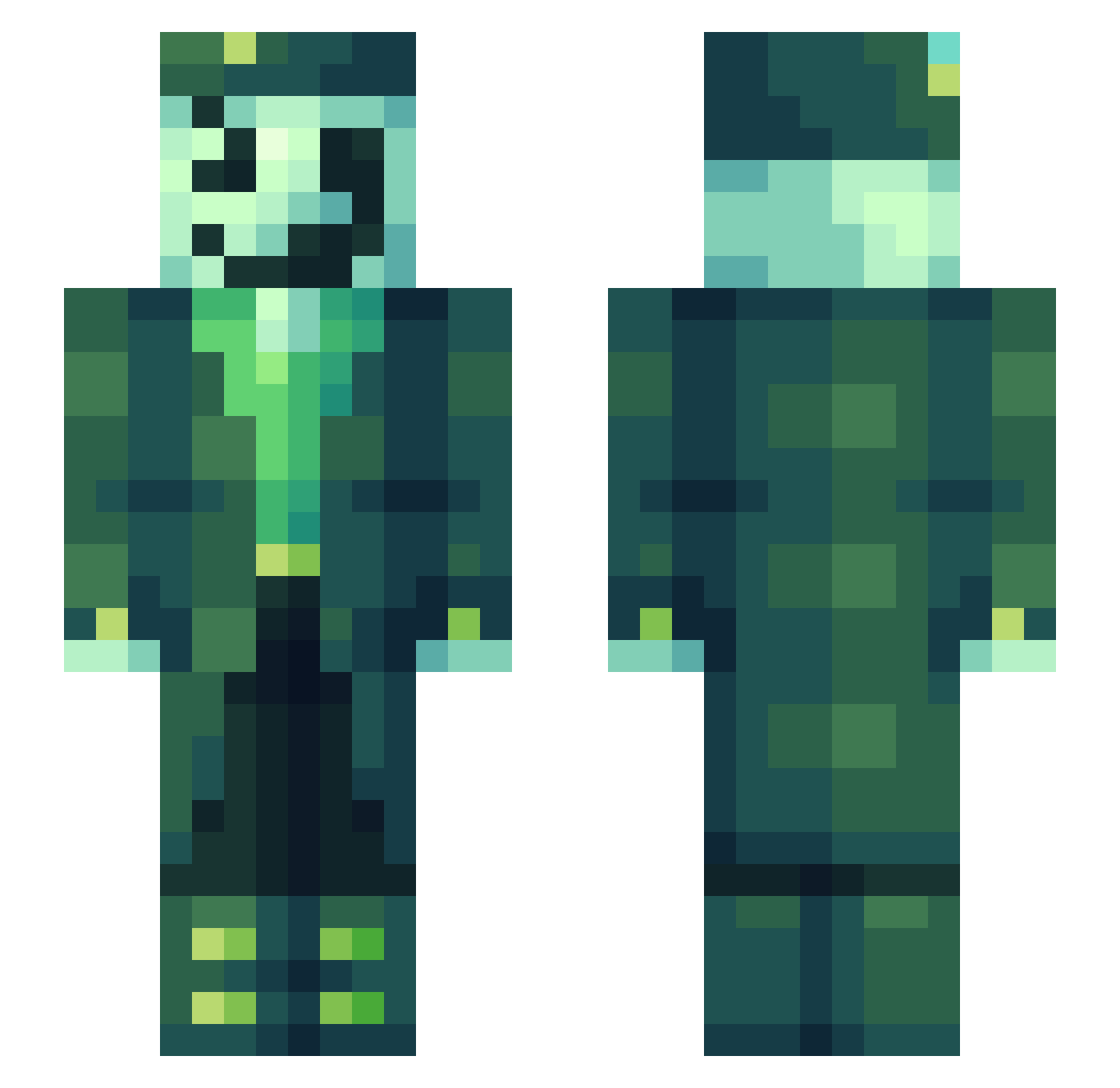 Foozbear_ Minecraft skin, front and back view