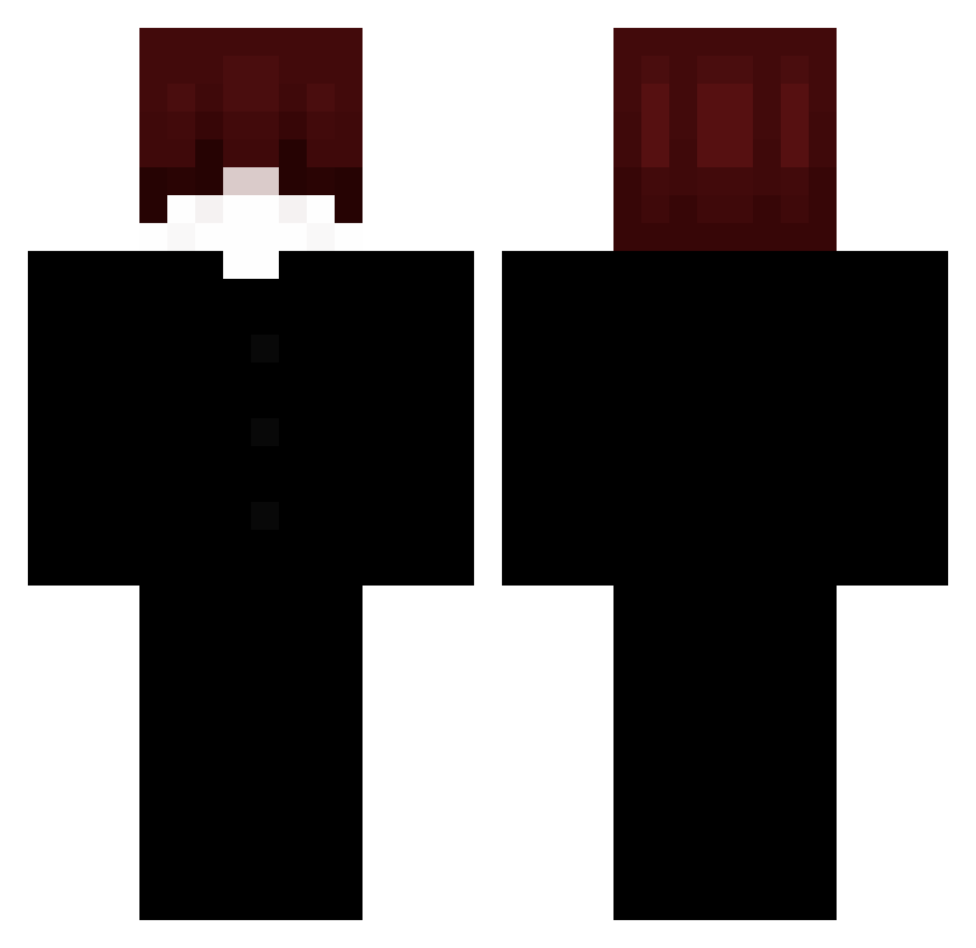 slackes Minecraft skin, front and back view