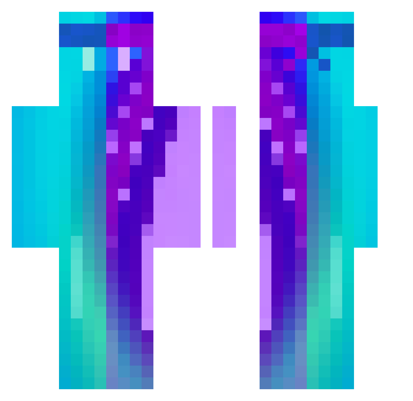 yaemiko69 Minecraft skin, front and back view