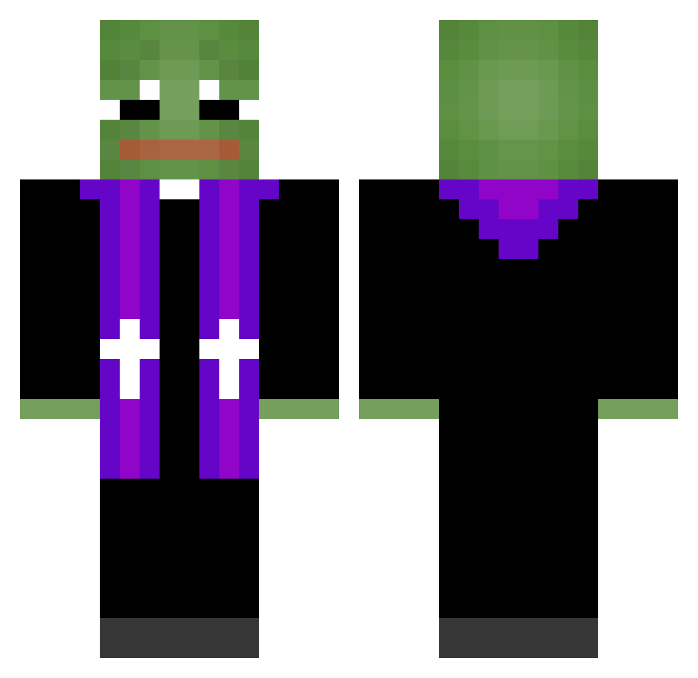 Sbeve909 Minecraft skin, front and back view