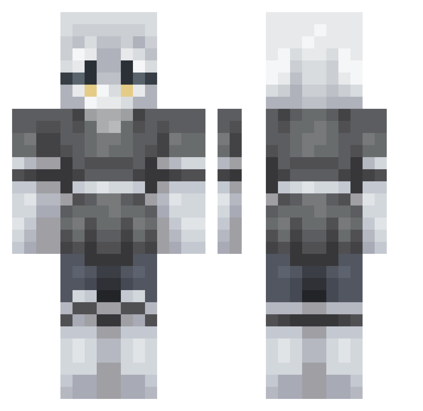 Zentanix124 Minecraft skin, front and back view