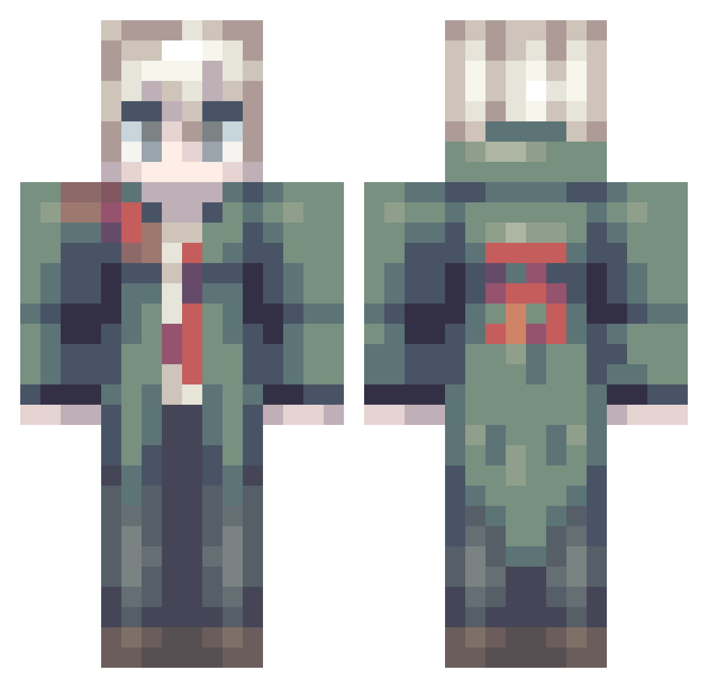 junkylamb Minecraft skin, front and back view