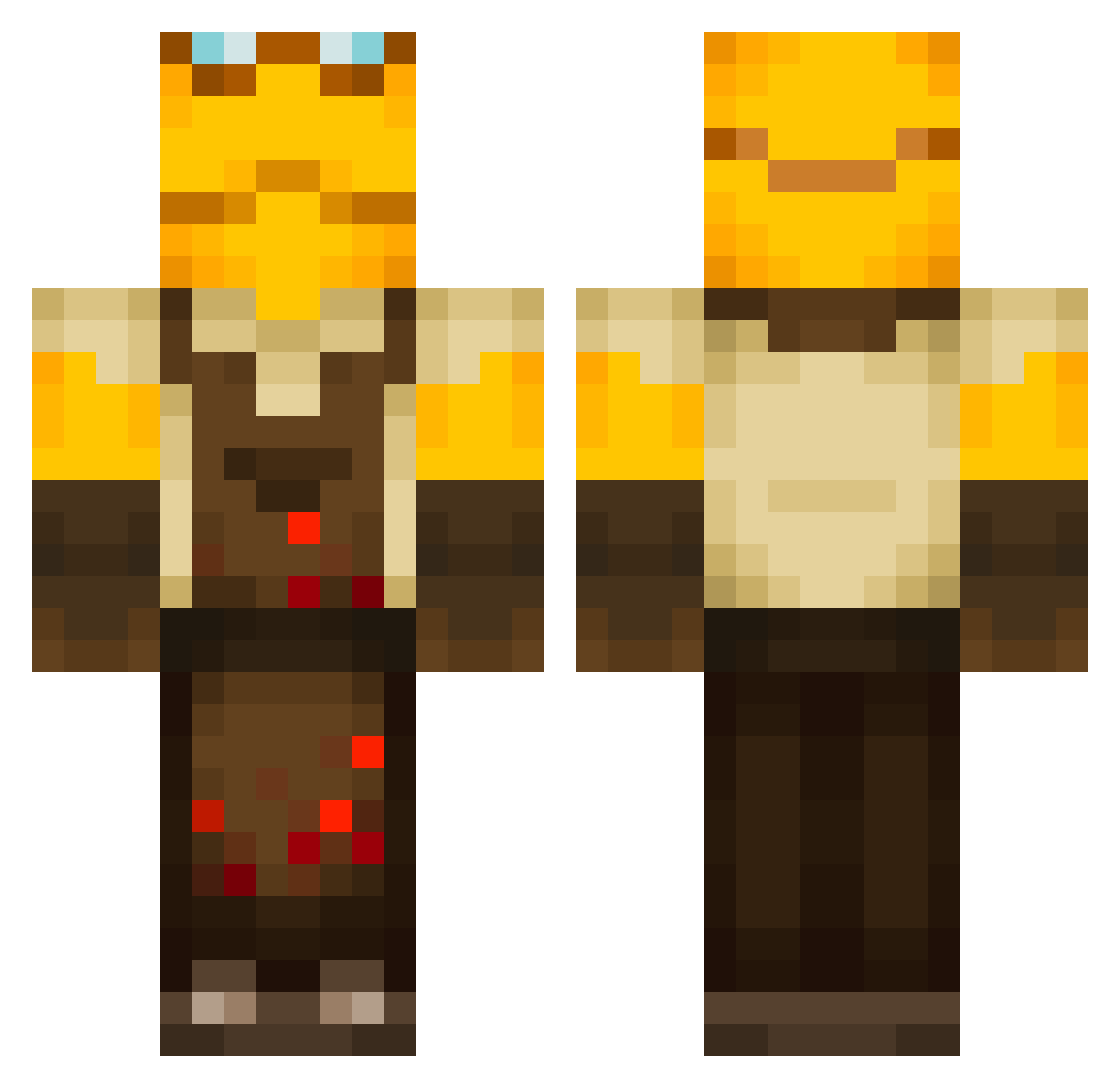 OkayCarp273 Minecraft skin, front and back view