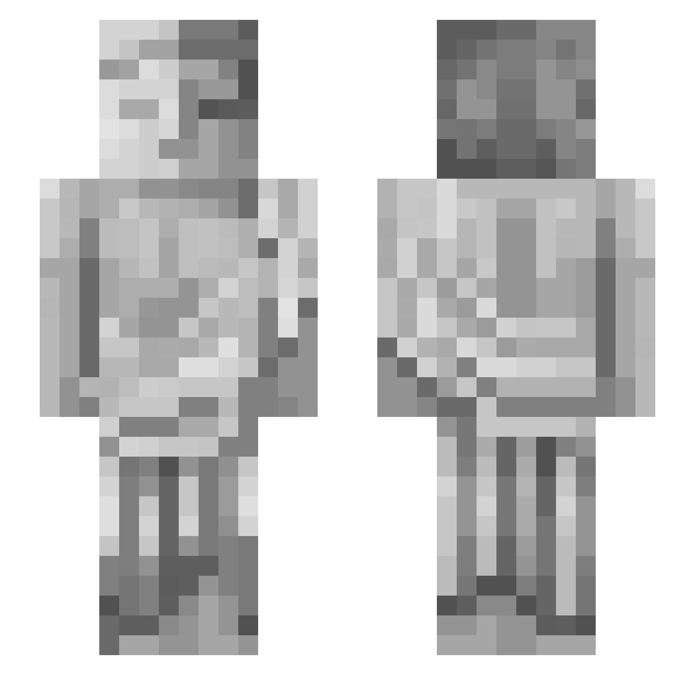 IateNikers Minecraft skin, front and back view