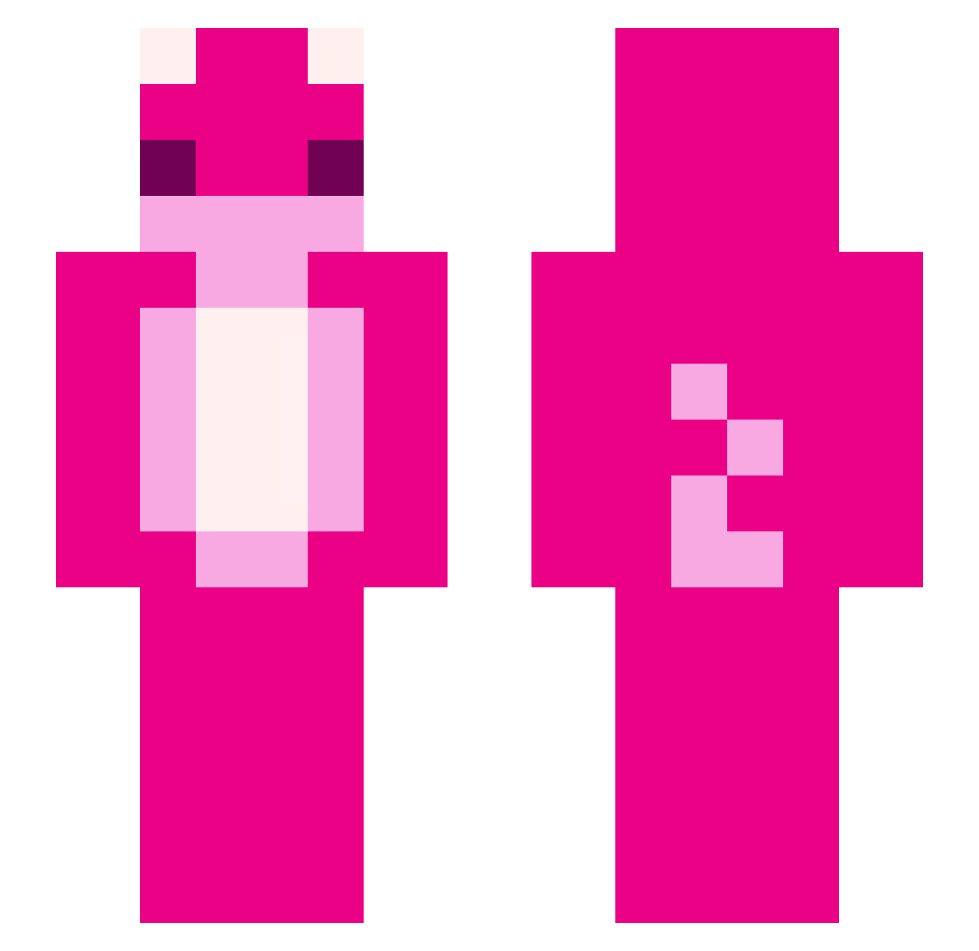 Retirxd Minecraft skin, front and back view