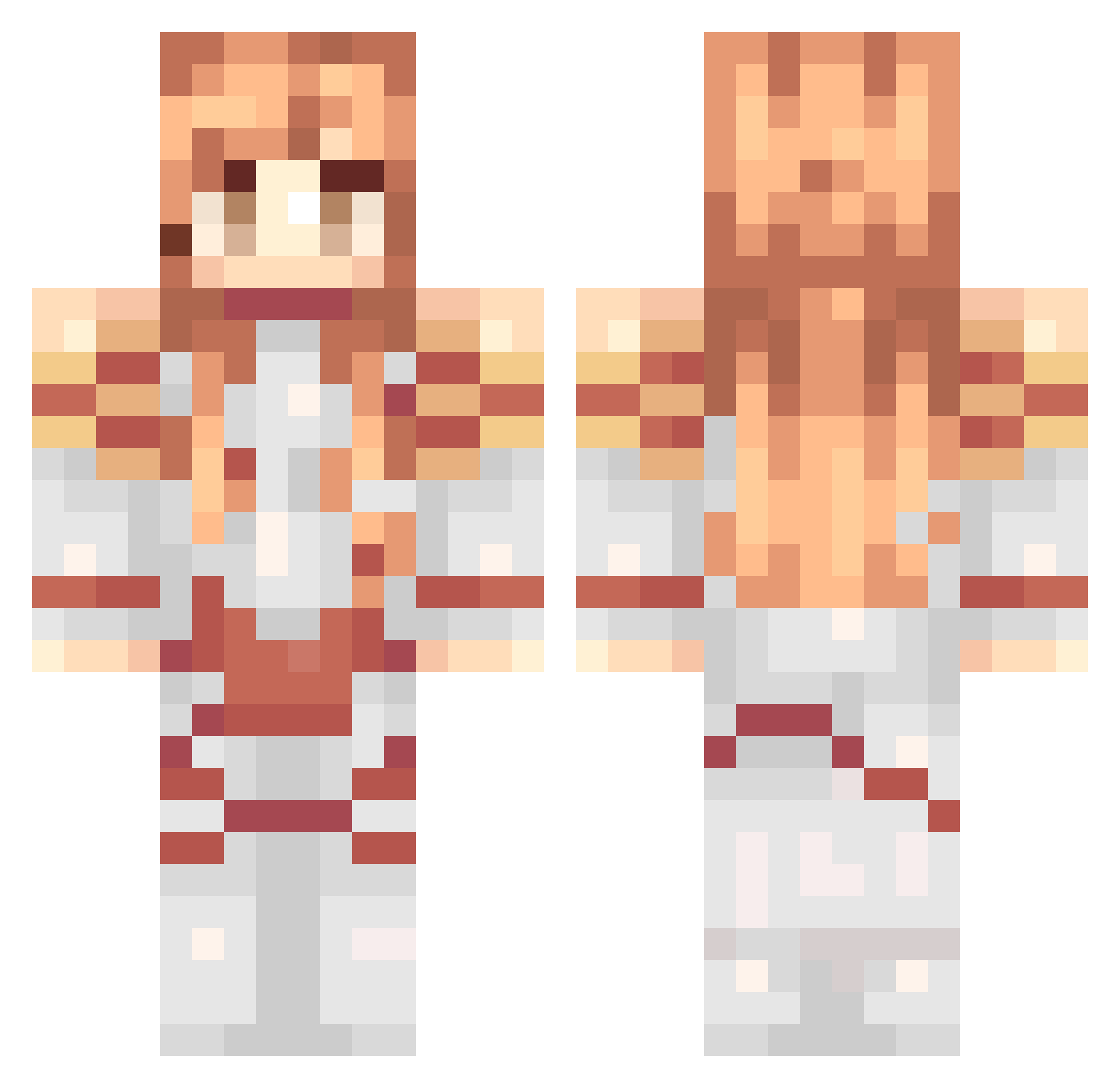 Blair Minecraft skin, front and back view