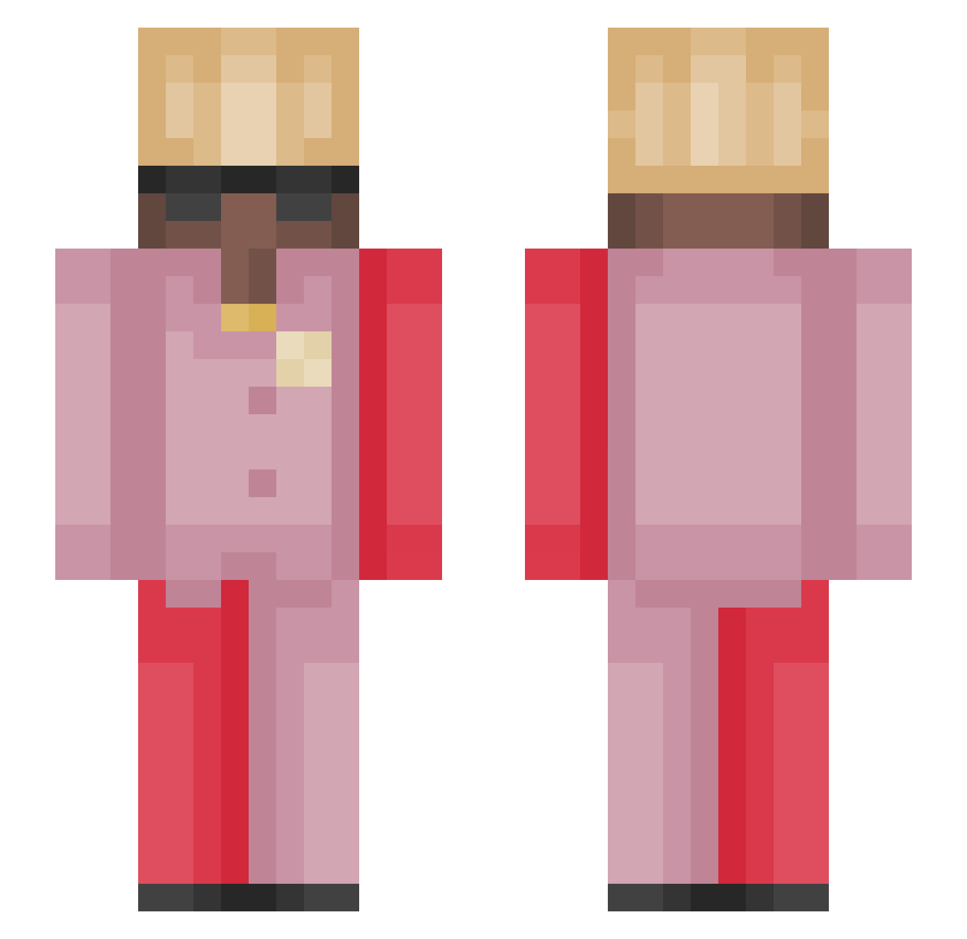 cars2enthusiast Minecraft skin, front and back view