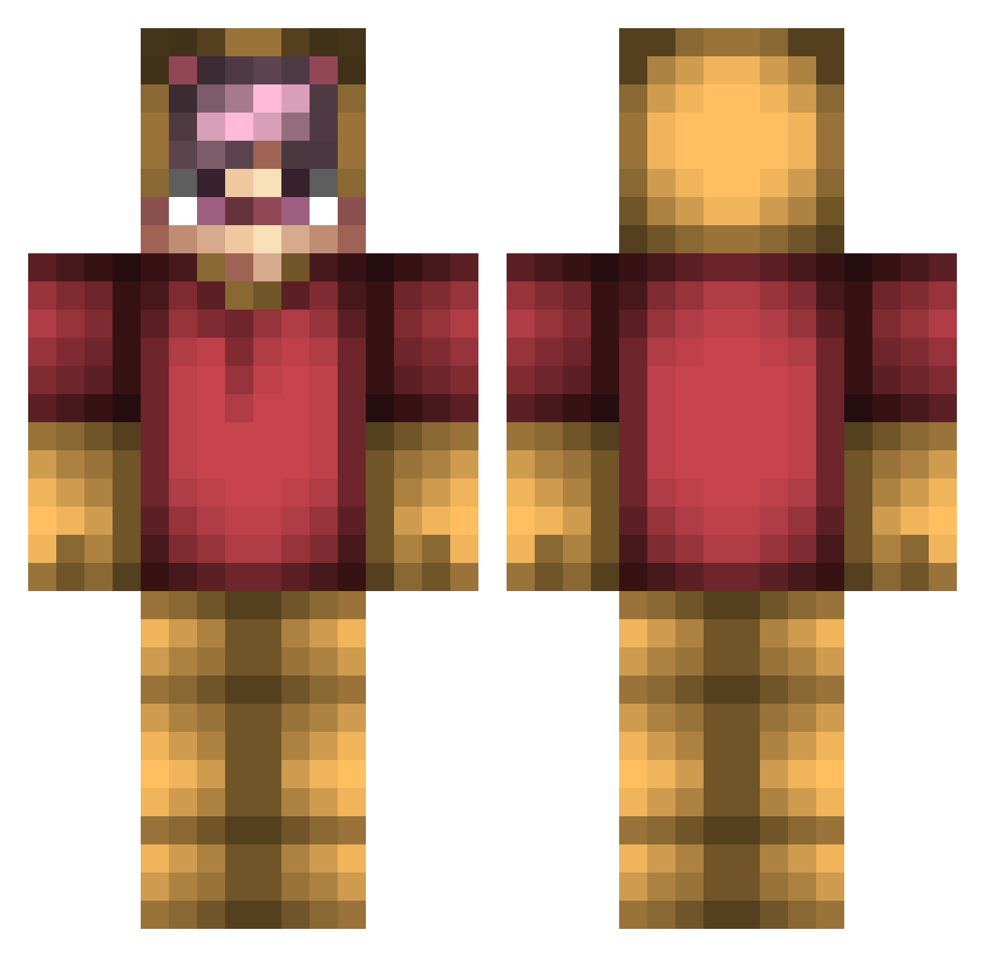 iYigitGazioglu Minecraft skin, front and back view