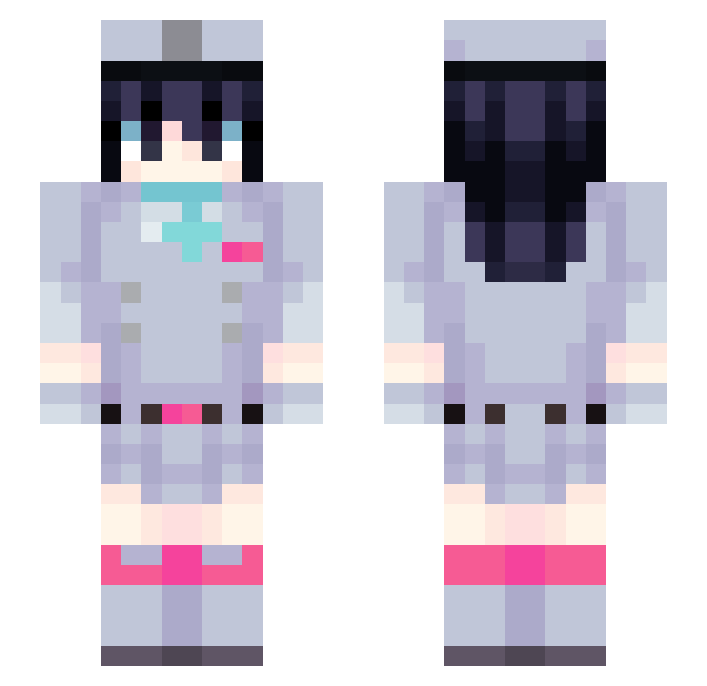 oBambietta Minecraft skin, front and back view