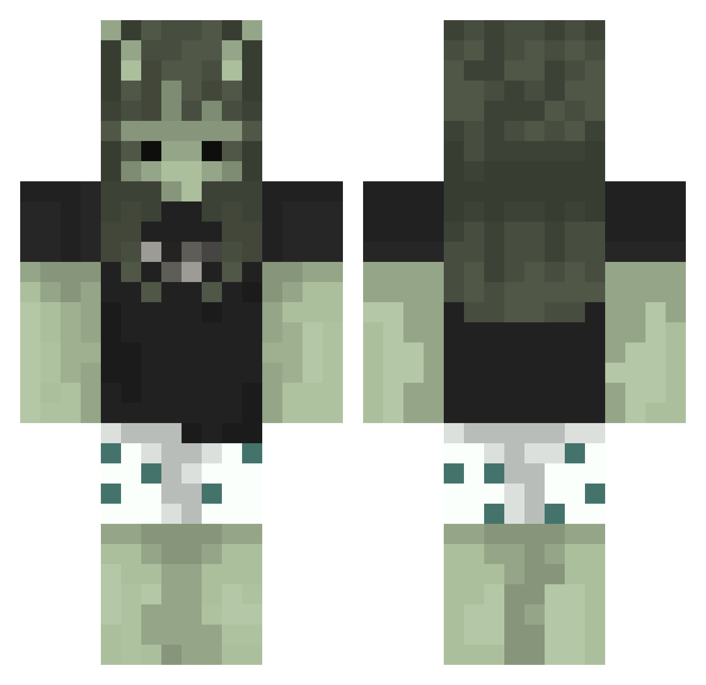 Ayam02 Minecraft skin, front and back view