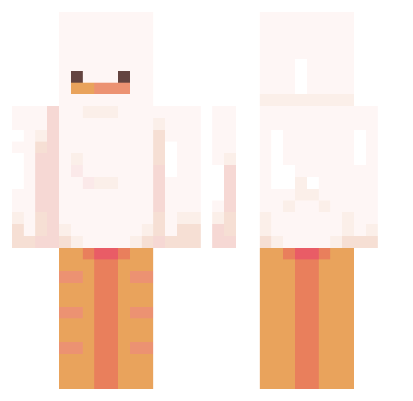 LazehRamen Minecraft skin, front and back view