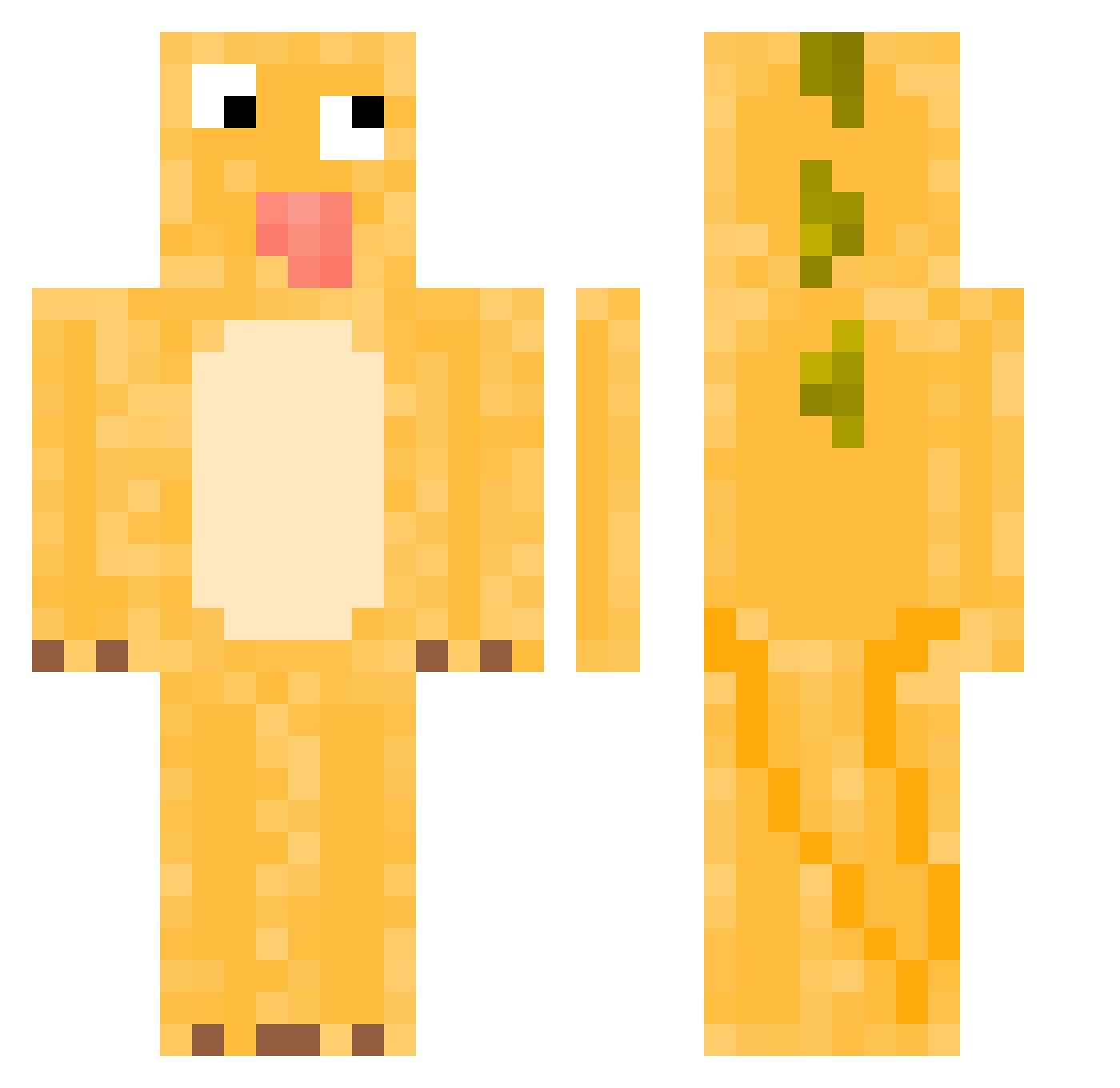 wasianLiamm Minecraft skin, front and back view