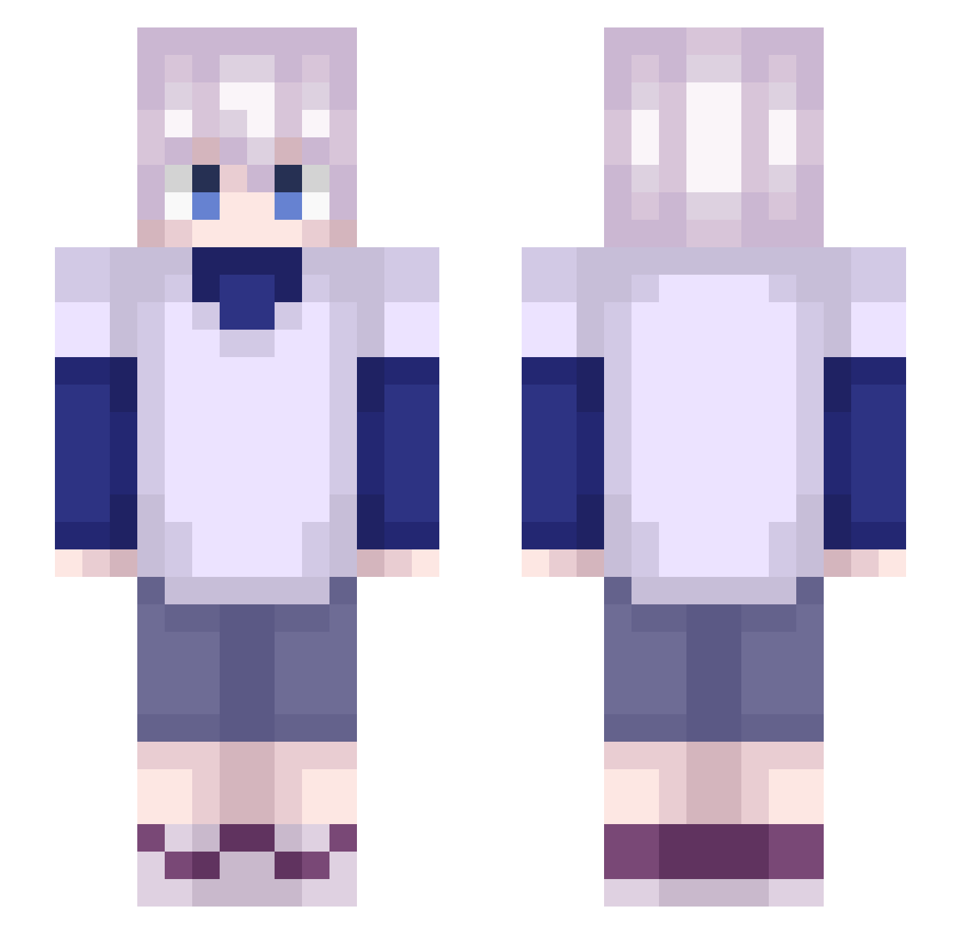 radiographer Minecraft skin, front and back view