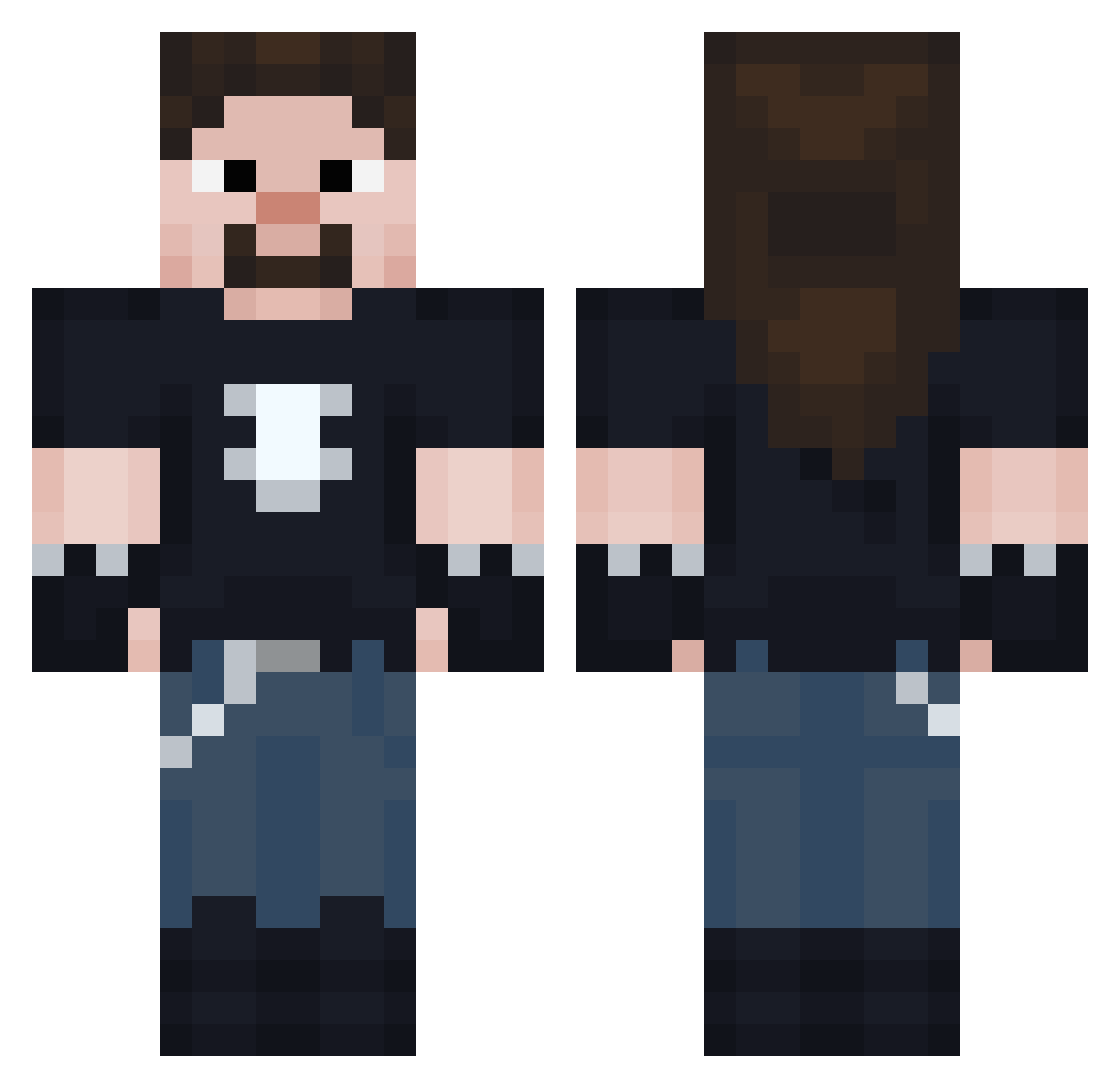 Bambirakles Minecraft skin, front and back view