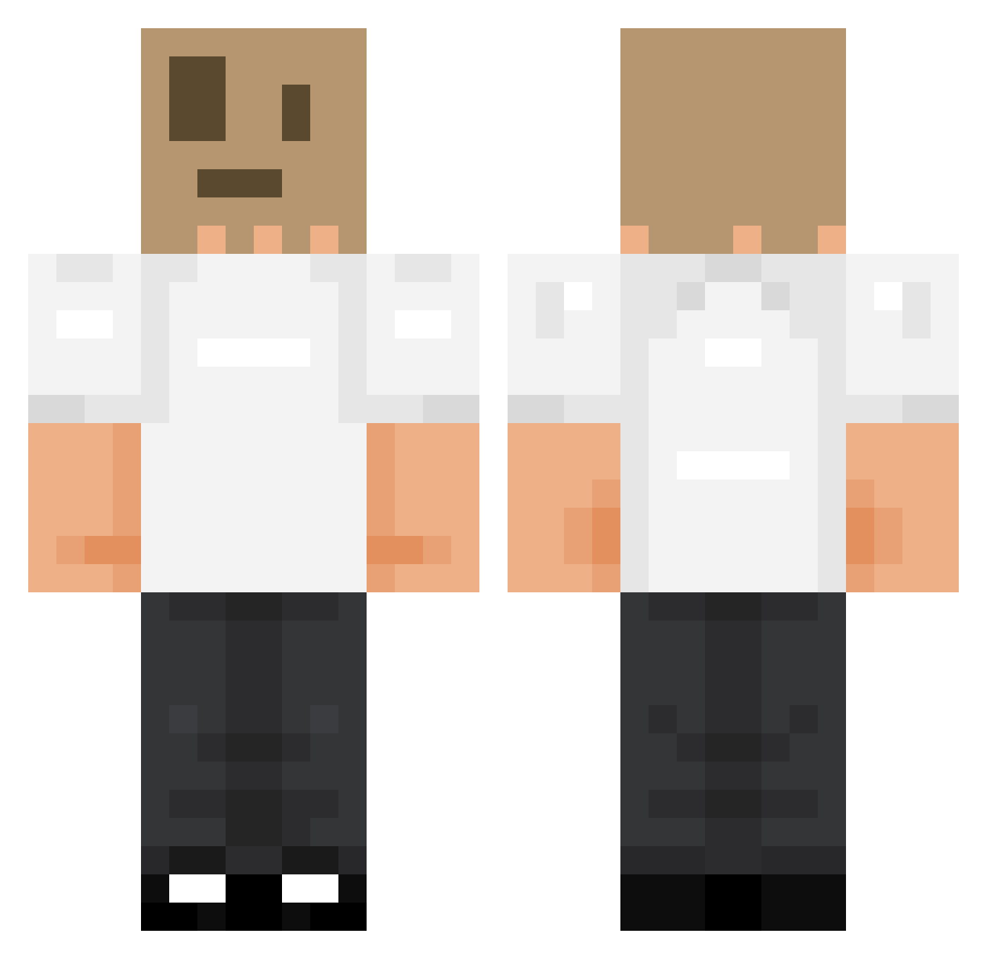 OKOMEE Minecraft skin, front and back view