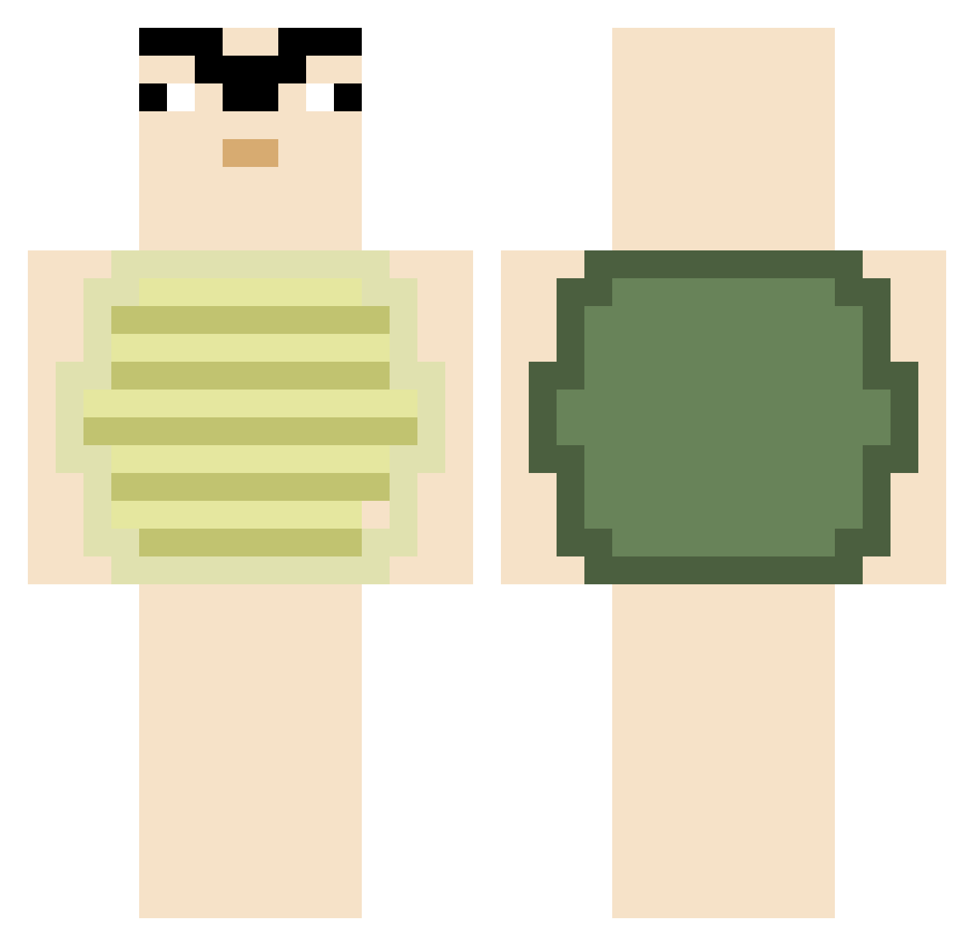 mauriciogl93 Minecraft skin, front and back view