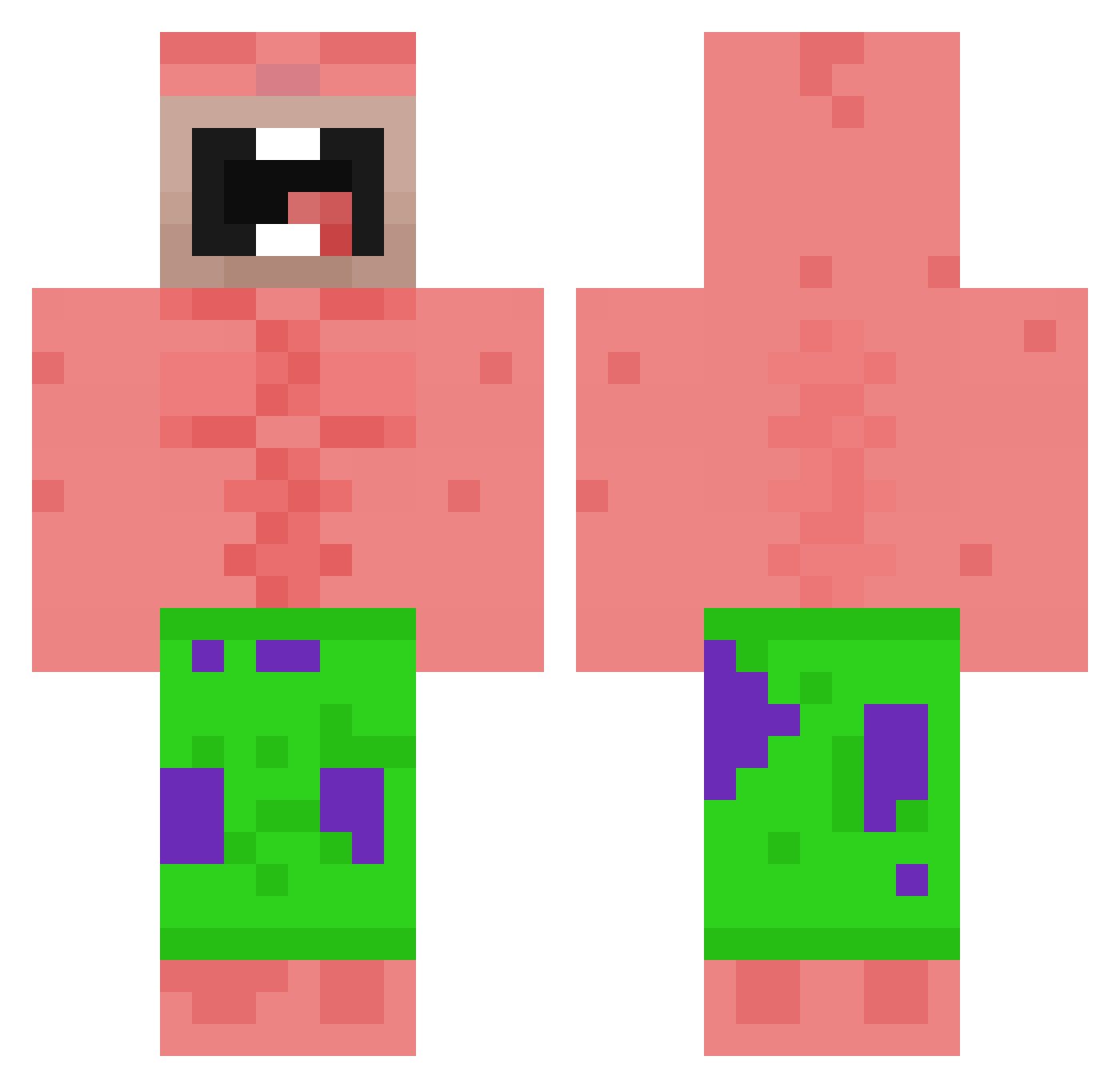 JJK2656 Minecraft skin, front and back view