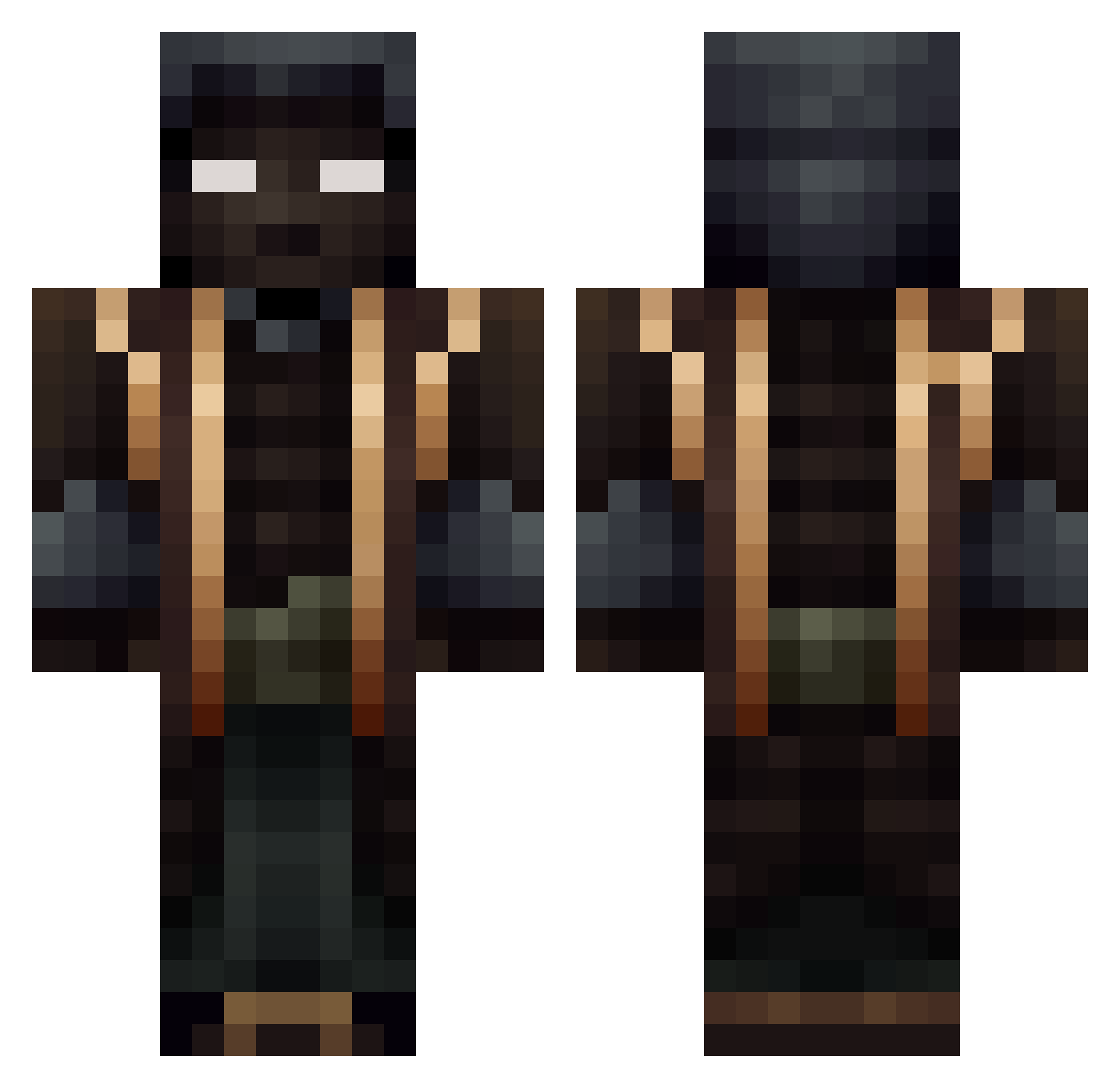 TheAbscond Minecraft skin, front and back view