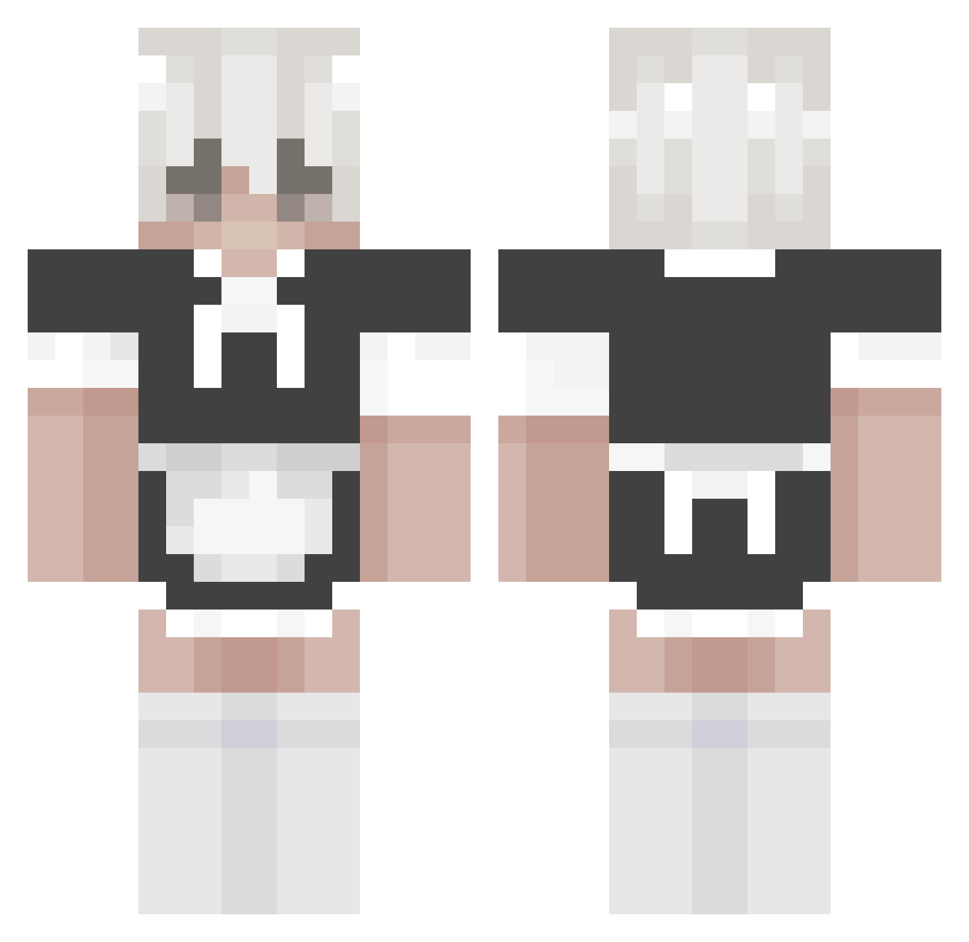 BenBulks Minecraft skin, front and back view