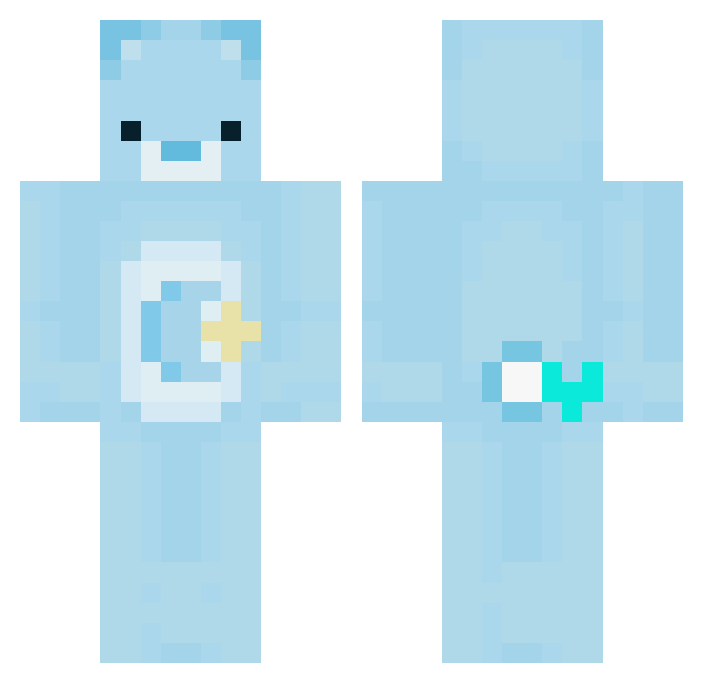 ambsbeega Minecraft skin, front and back view