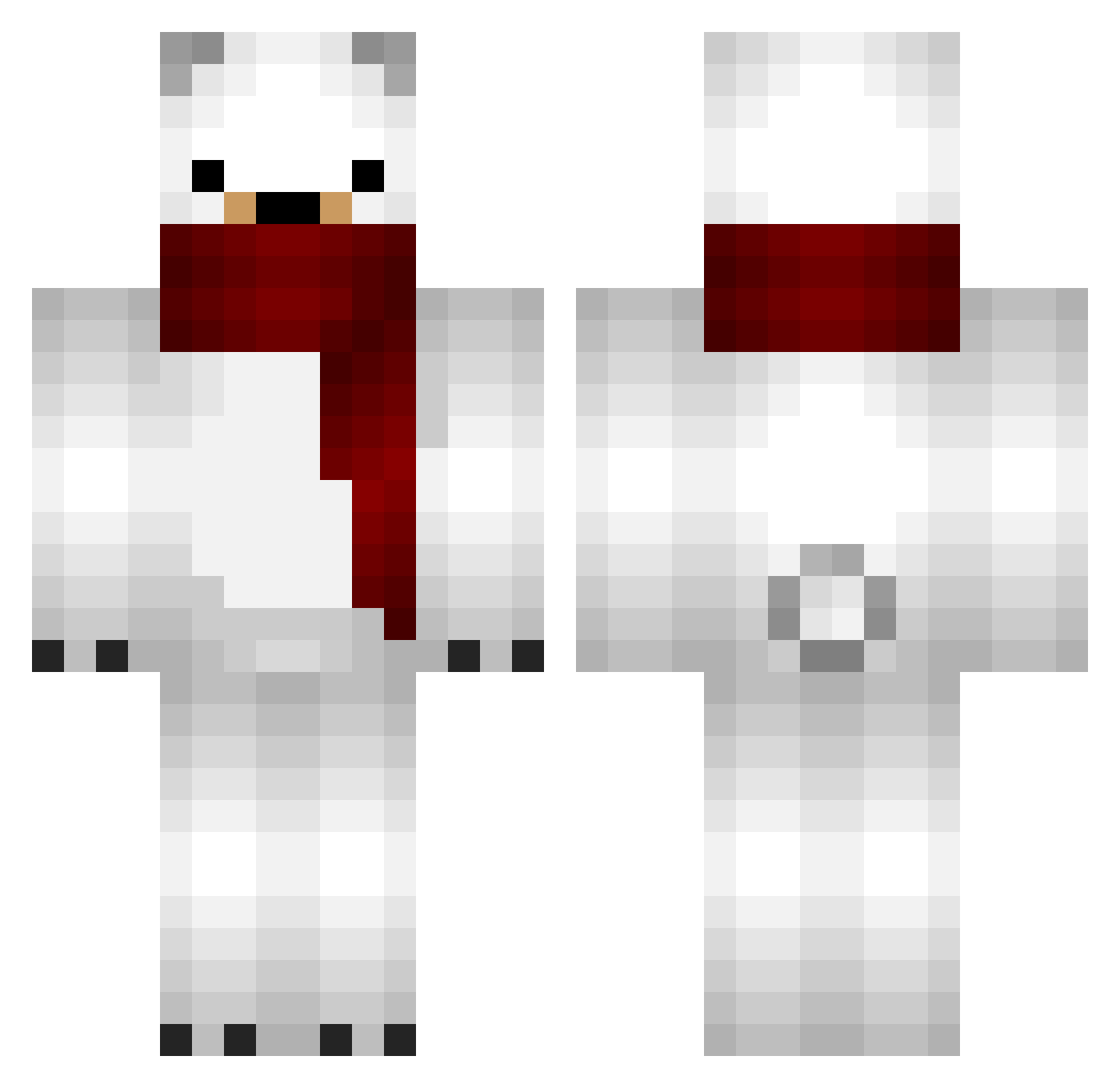 moritos Minecraft skin, front and back view