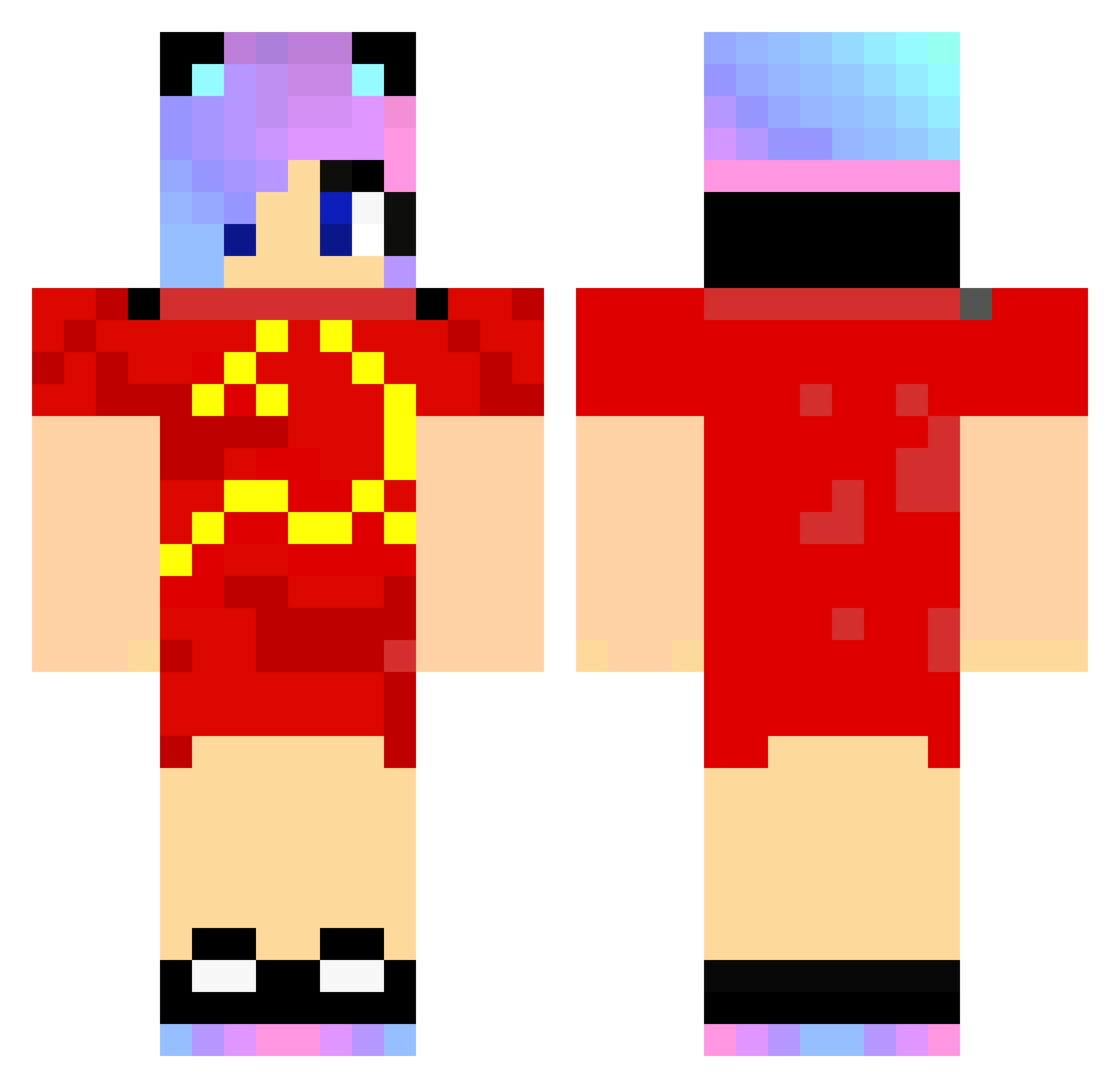 _FurraX Minecraft skin, front and back view