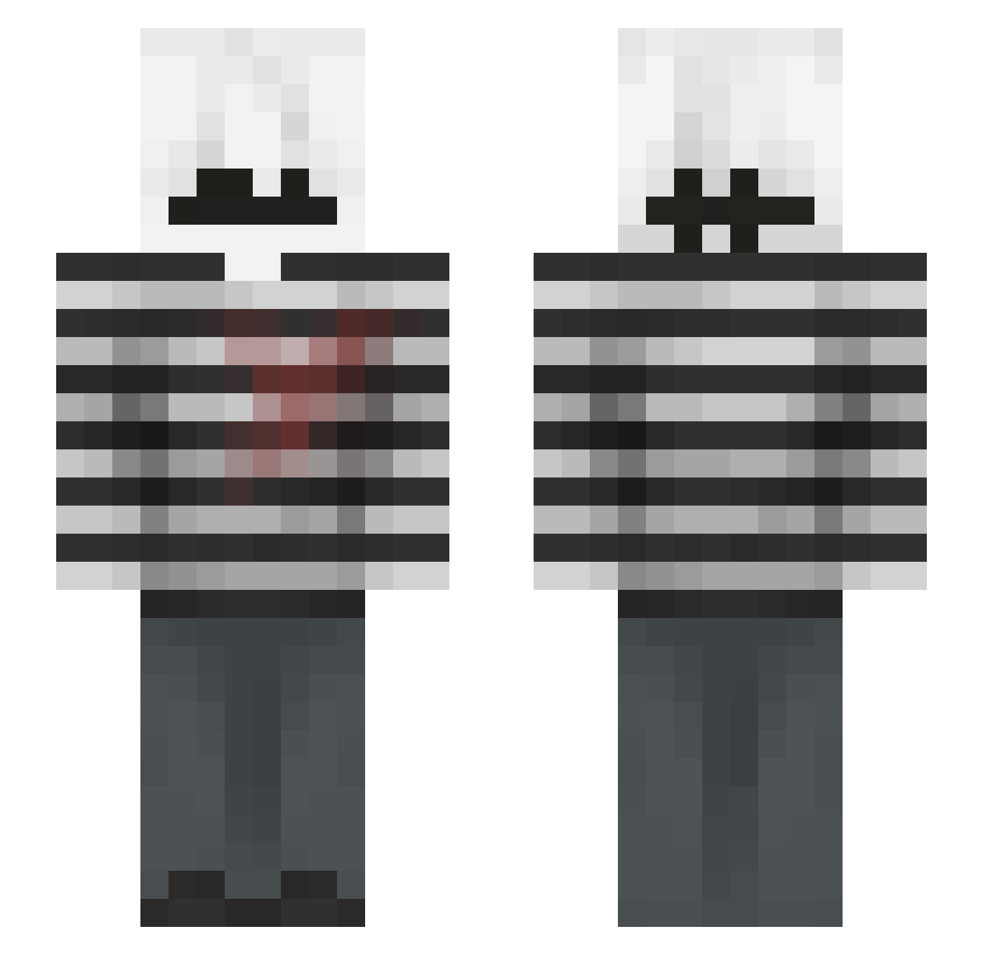 dekuww Minecraft skin, front and back view