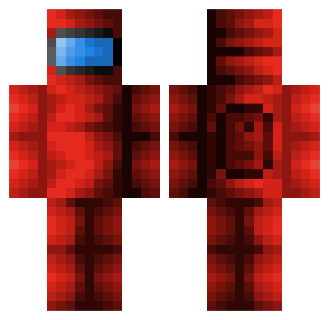 UrUseless Minecraft skin, front and back view