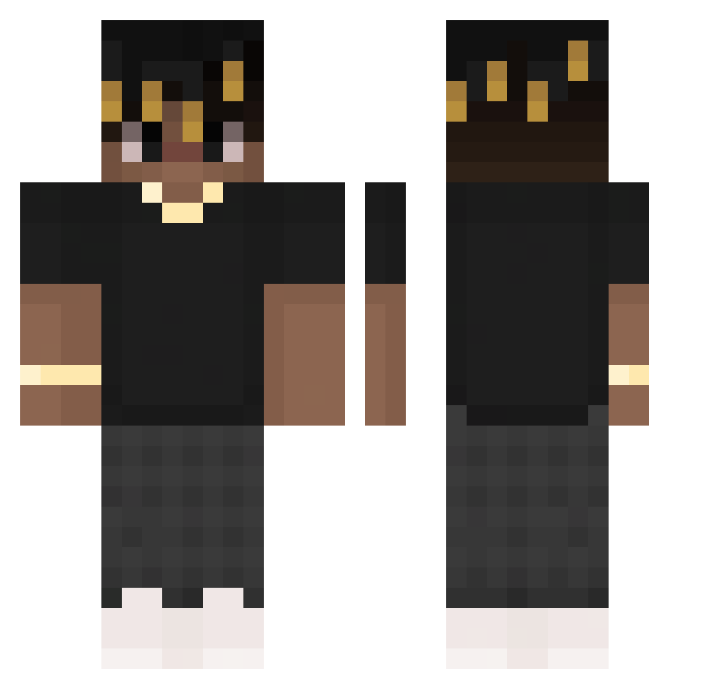 NexusRFT Minecraft skin, front and back view