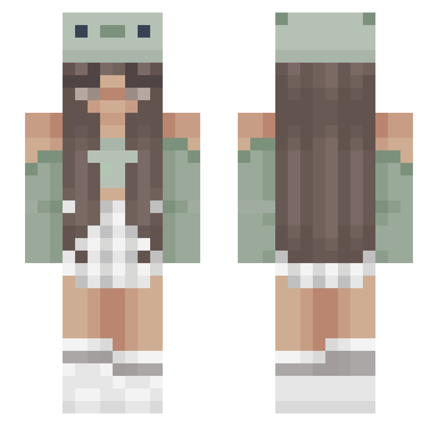 Khezy Minecraft skin, front and back view