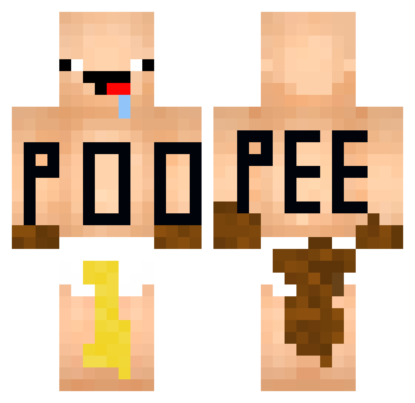 LK_Alfredo_Sauce Minecraft skin, front and back view
