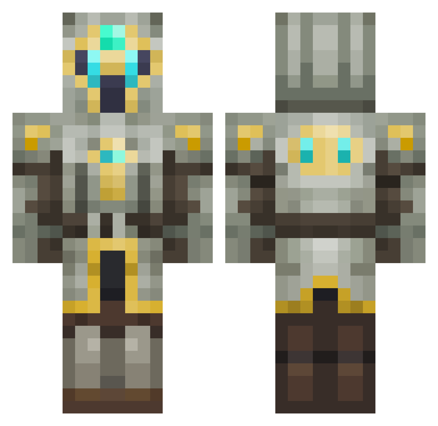 Silentdragon101 Minecraft skin, front and back view