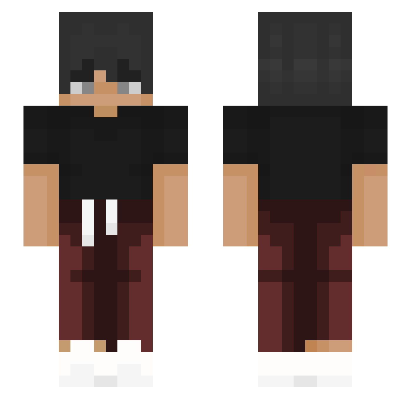 Roykuh Minecraft skin, front and back view