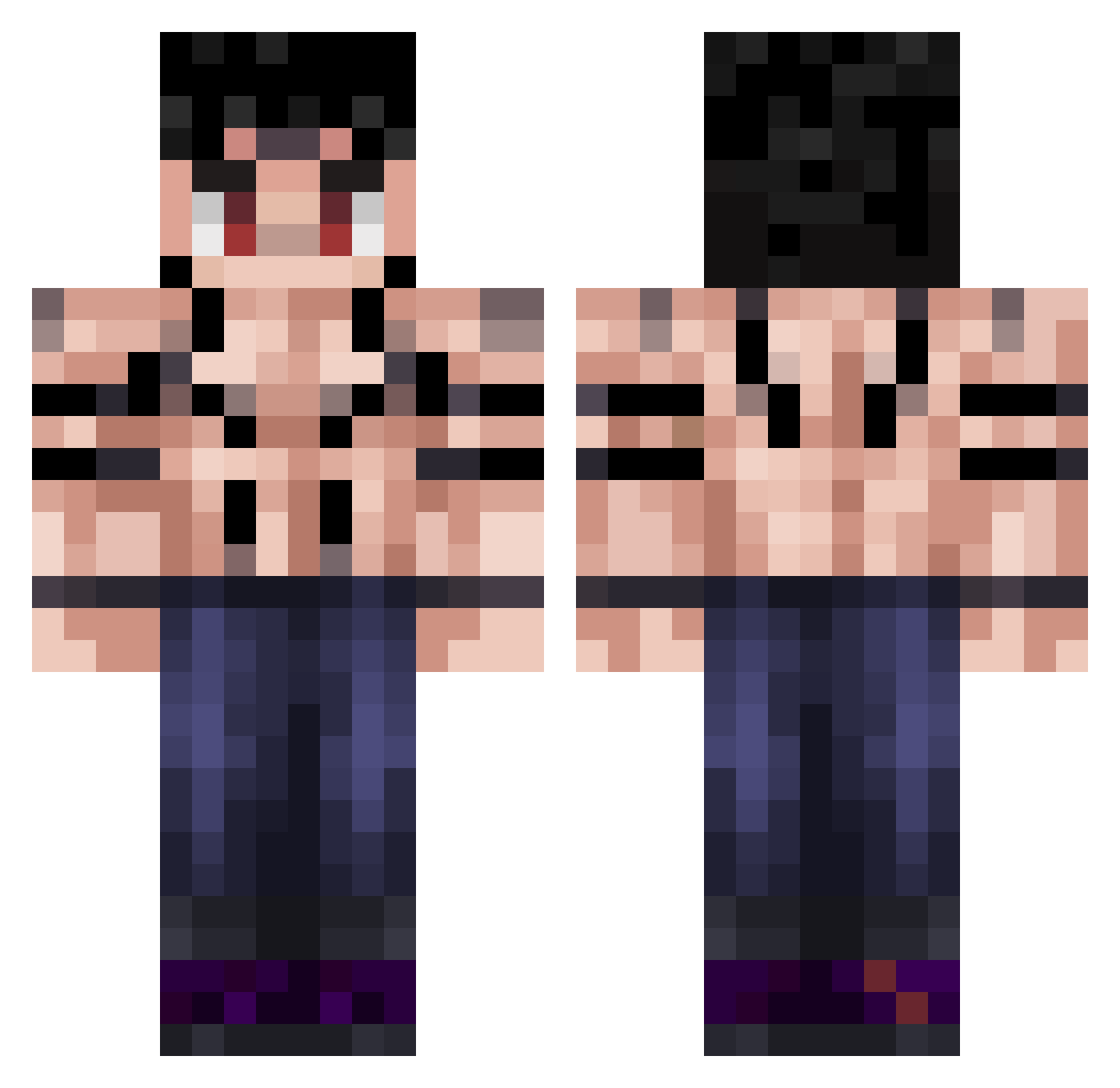 Brixnn_Vlone Minecraft skin, front and back view