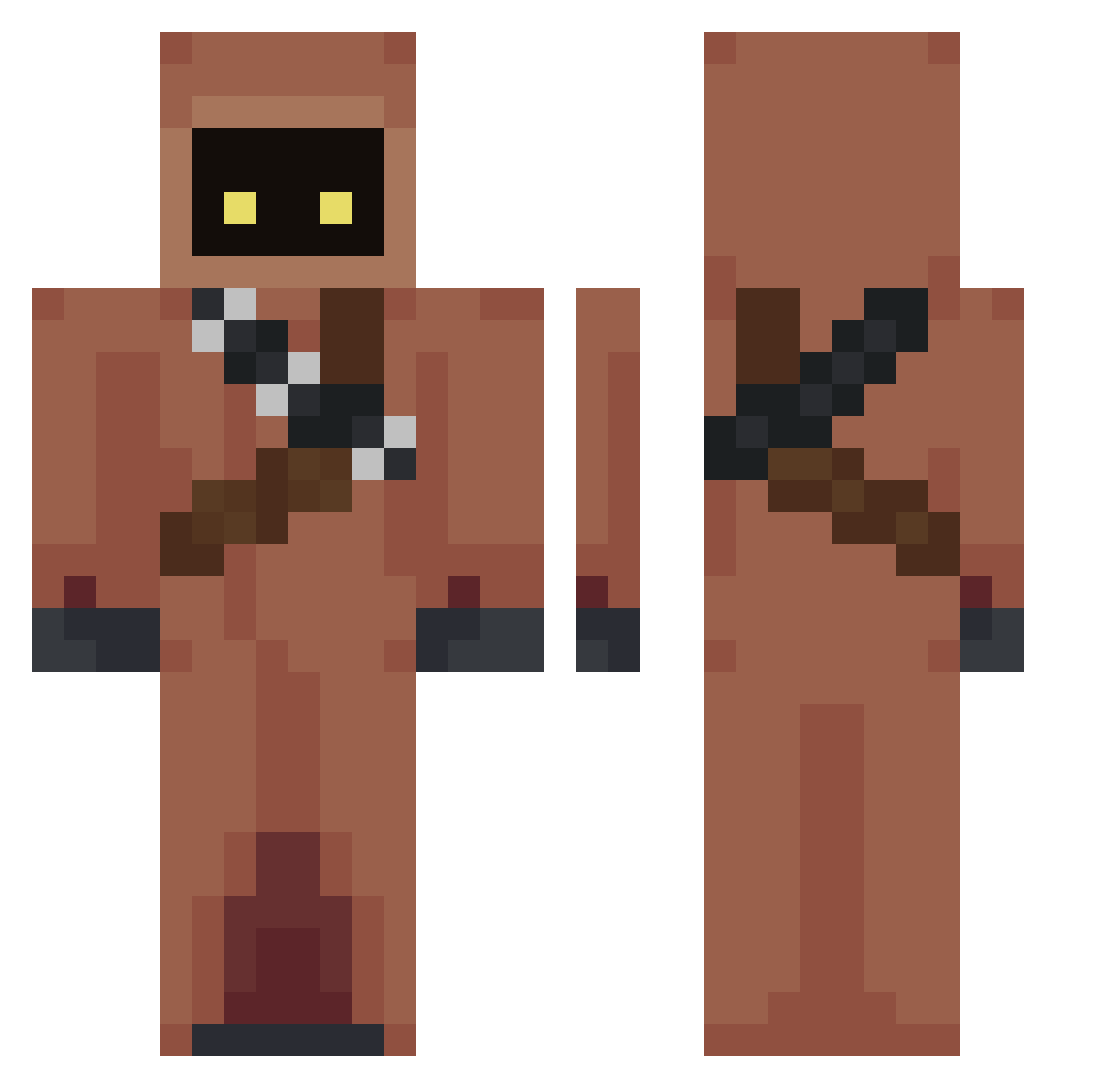 Frosty1p Minecraft skin, front and back view