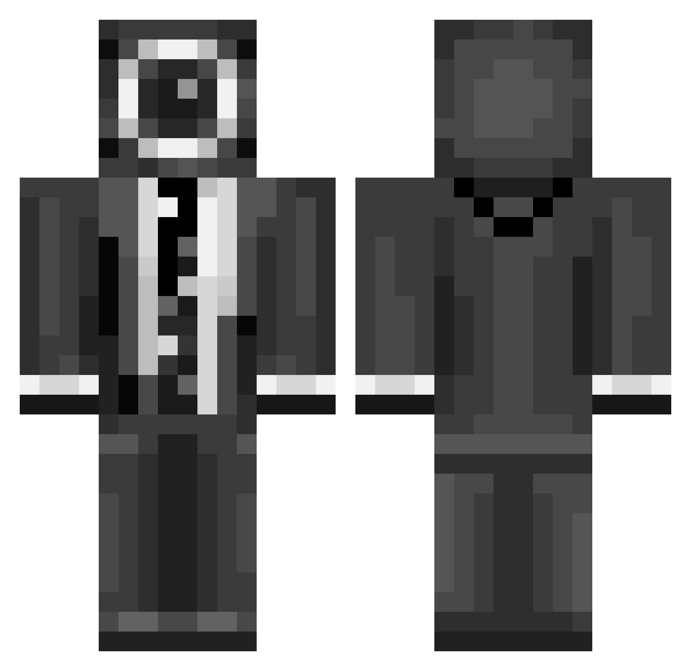 muilly Minecraft skin, front and back view