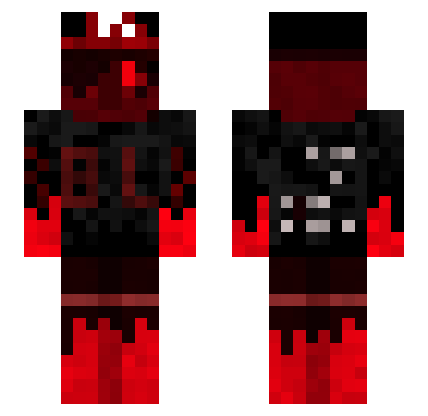 QueenFlowers Minecraft skin, front and back view