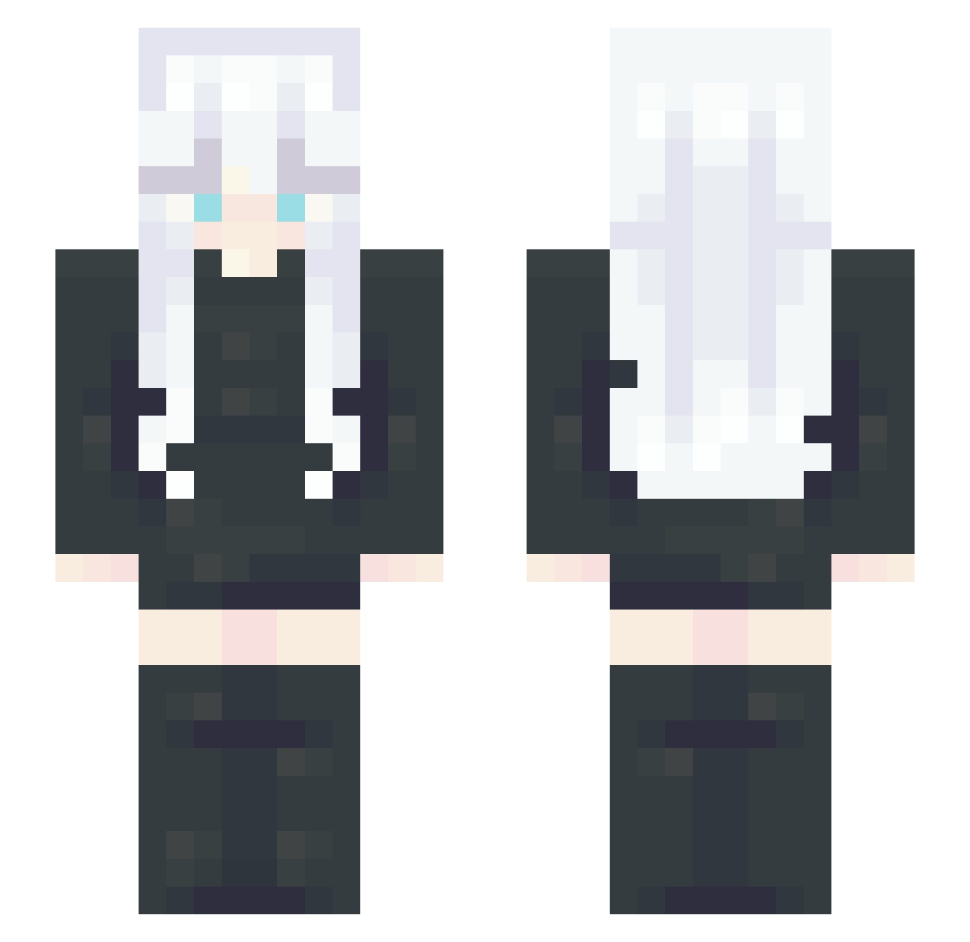 YungFade Minecraft skin, front and back view