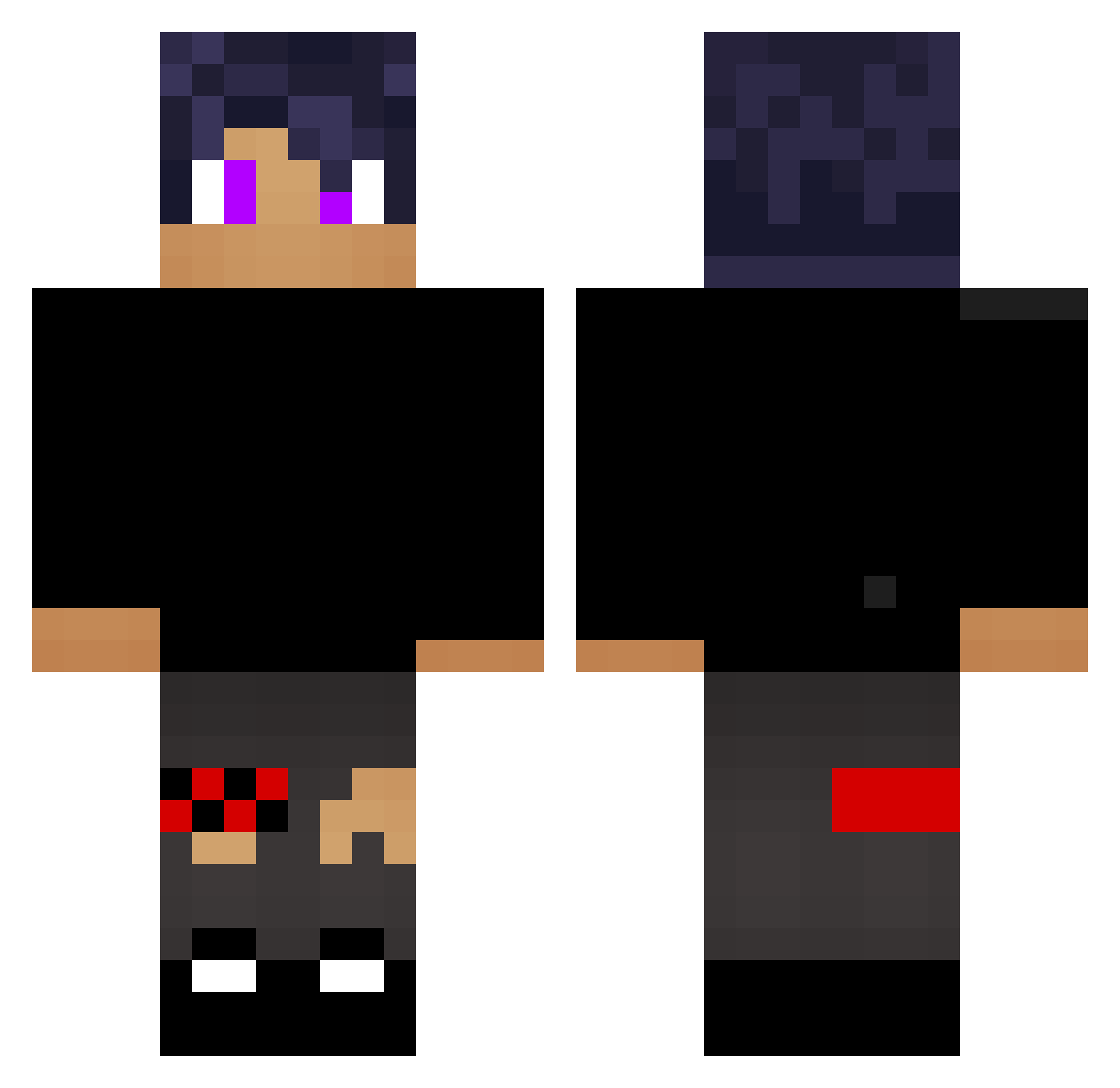 TotoongLucius Minecraft skin, front and back view