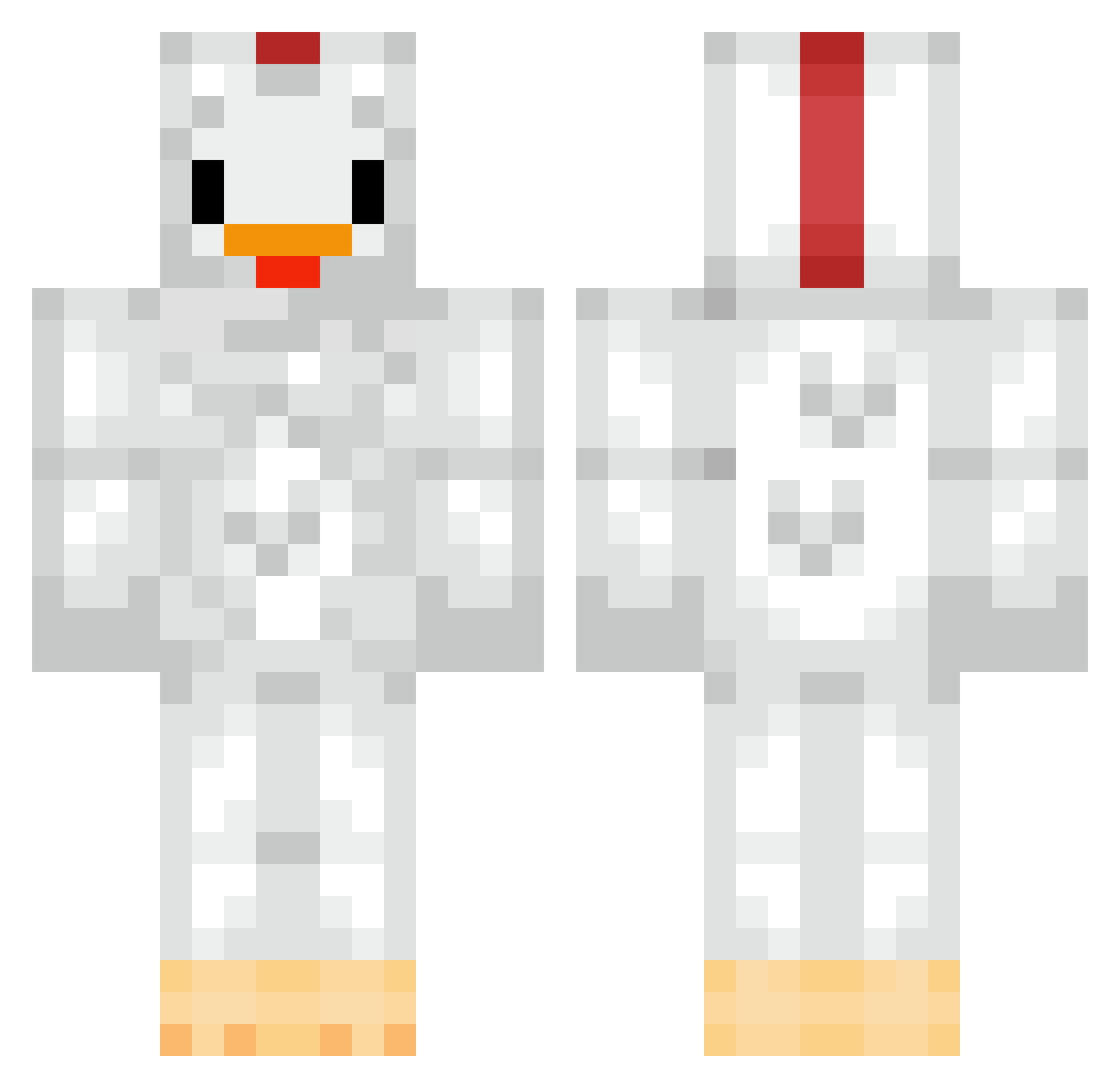 saquaro Minecraft skin, front and back view