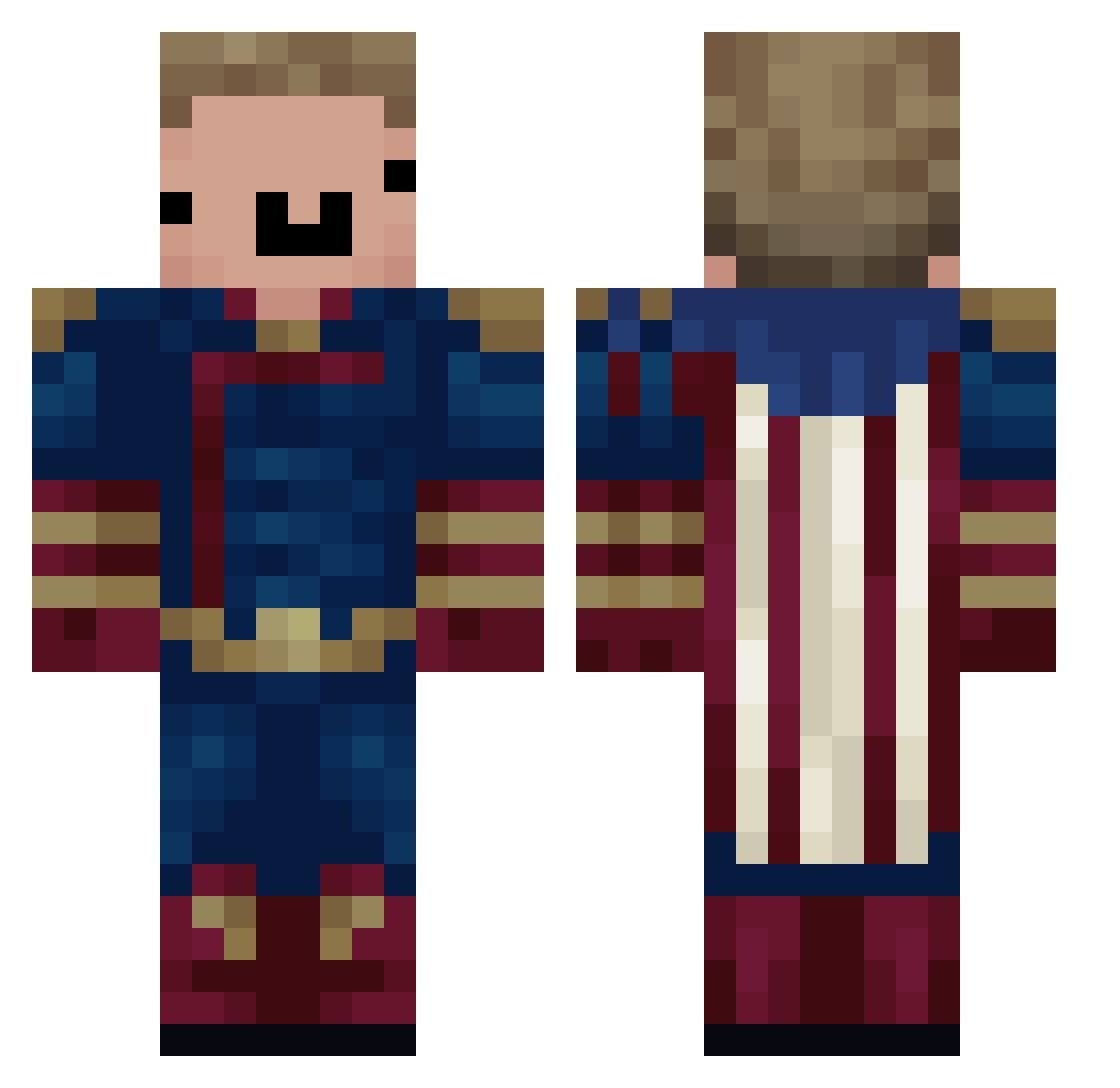 Kentrizzz Minecraft skin, front and back view