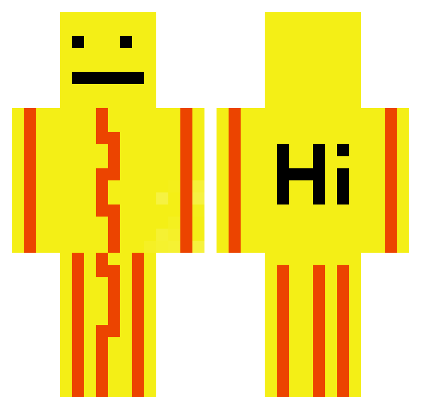 Rawjaws_04 Minecraft skin, front and back view