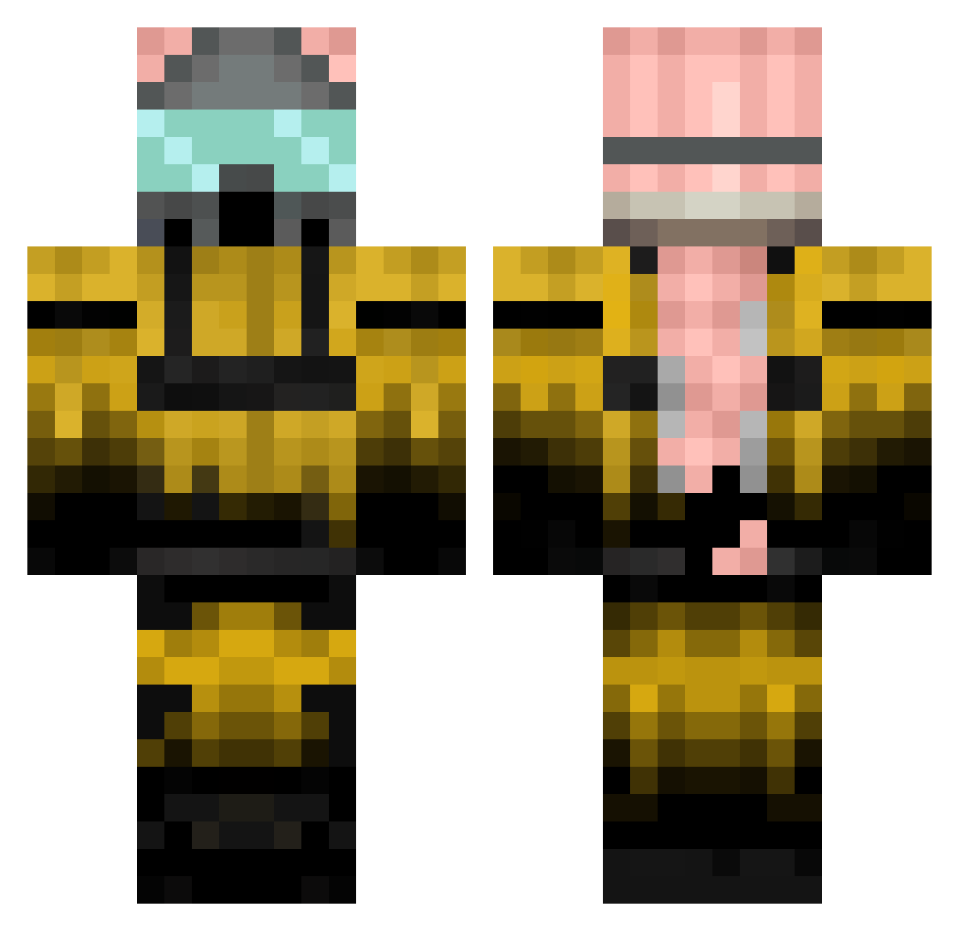 Skeleton_John Minecraft skin, front and back view