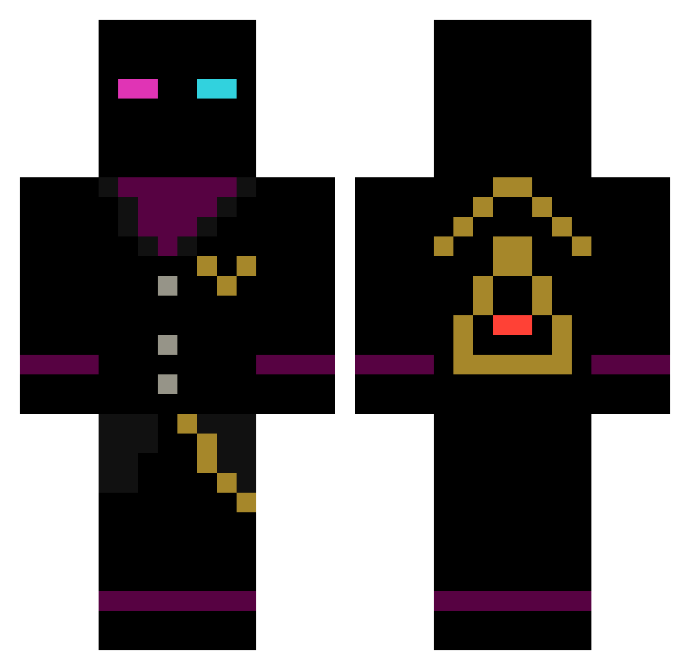 Sumsar_ivel Minecraft skin, front and back view